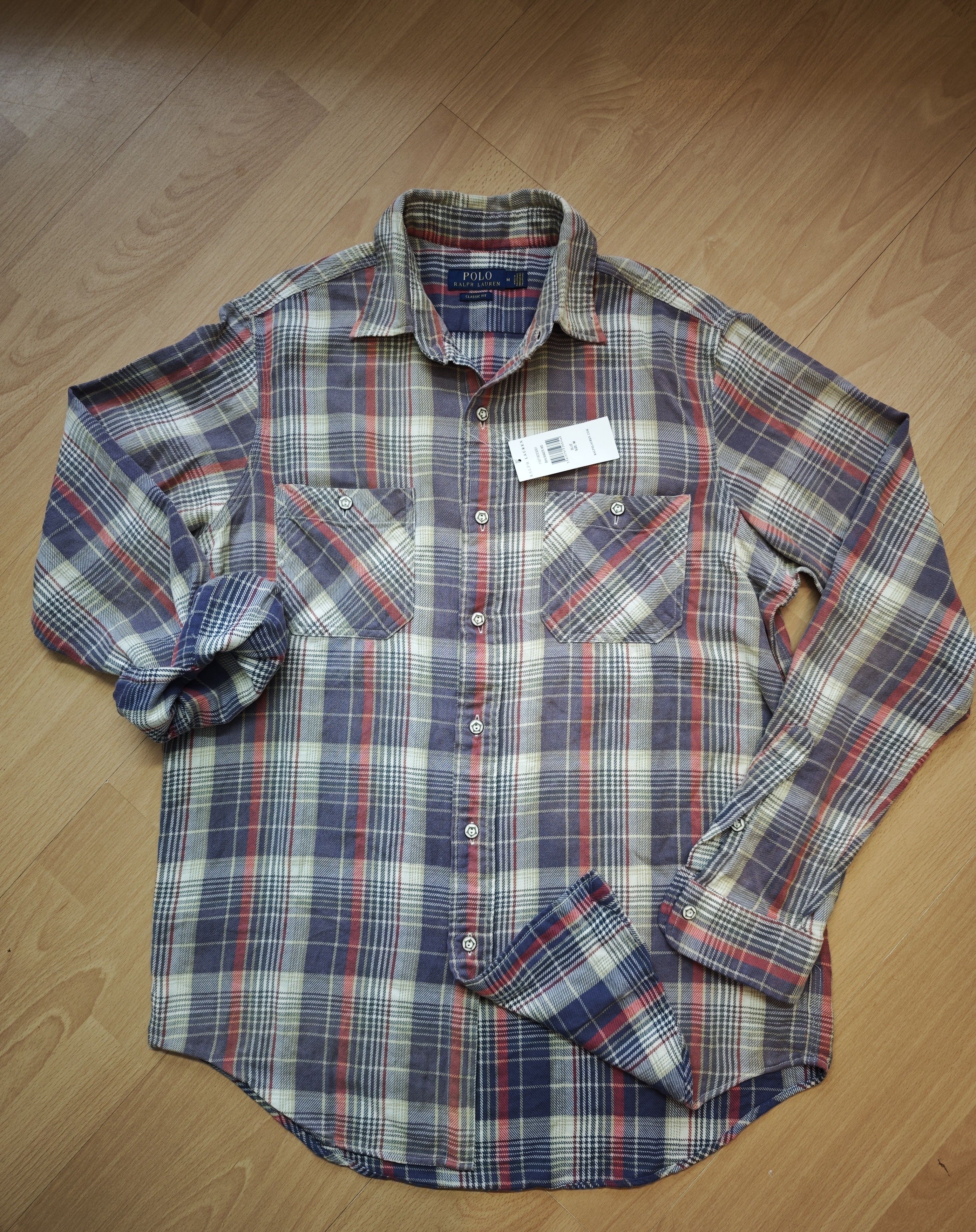 Polo Ralph Lauren Plaid Embroidered Japan Tiger Flannel M