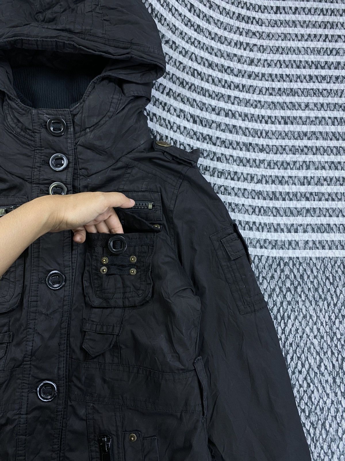 If Six Was Nine 🔥LEIN Multipocket Bondage Punk Style Zipper Parka Jacket Size US S / EU 44-46 / 1 - 9 Thumbnail