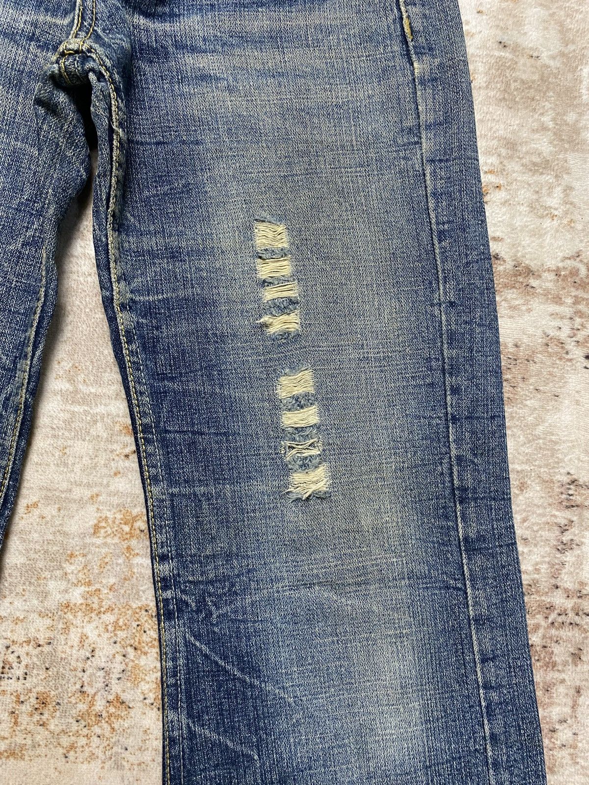 Hysteric Glamour Vintage Baggy Africa Taro Crack Mud Wash Size US 29 - 6 Thumbnail