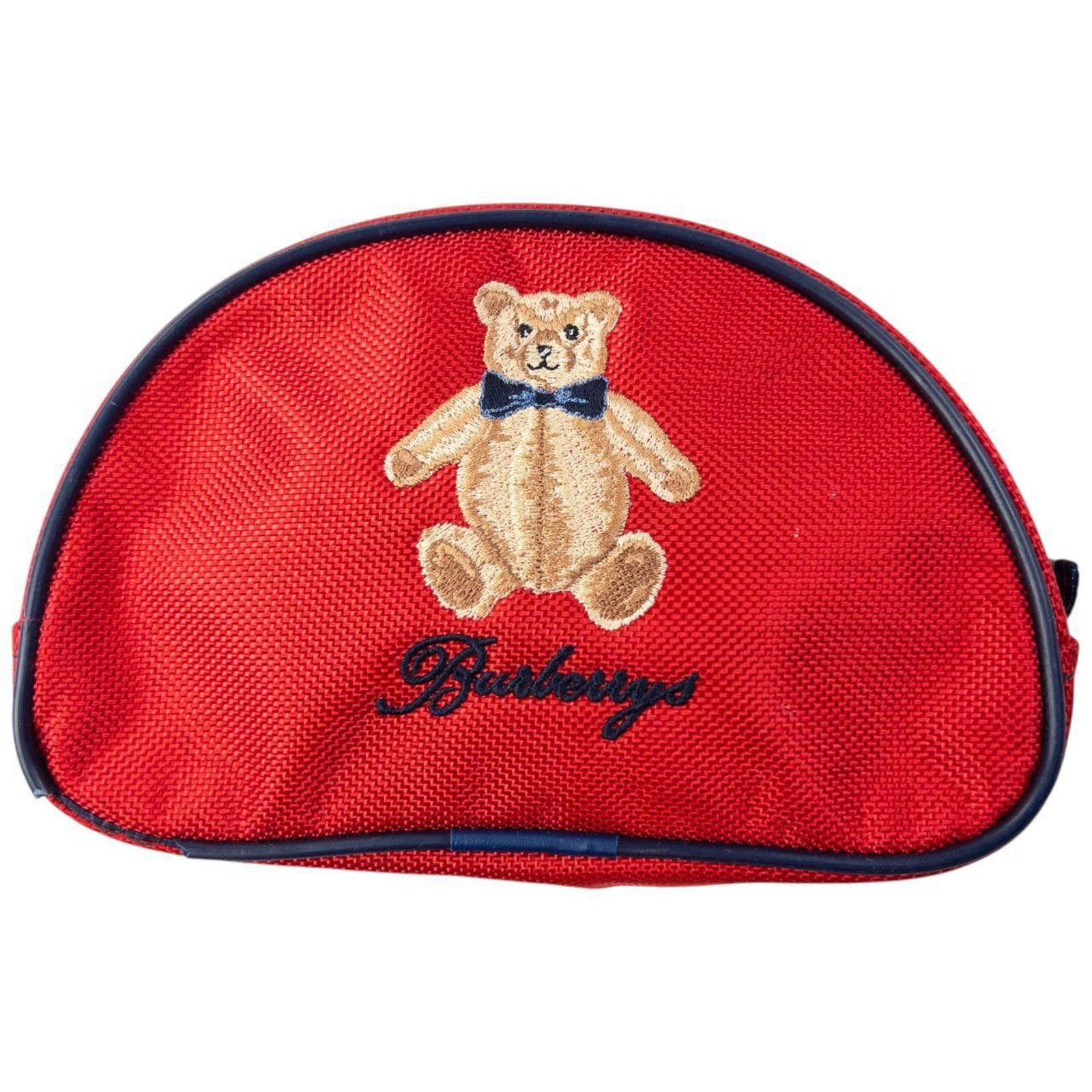 Burberry Vintage 90s Burberry Embroidered Teddy Bear Zip Pouch Size ONE SIZE - 1 Thumbnail