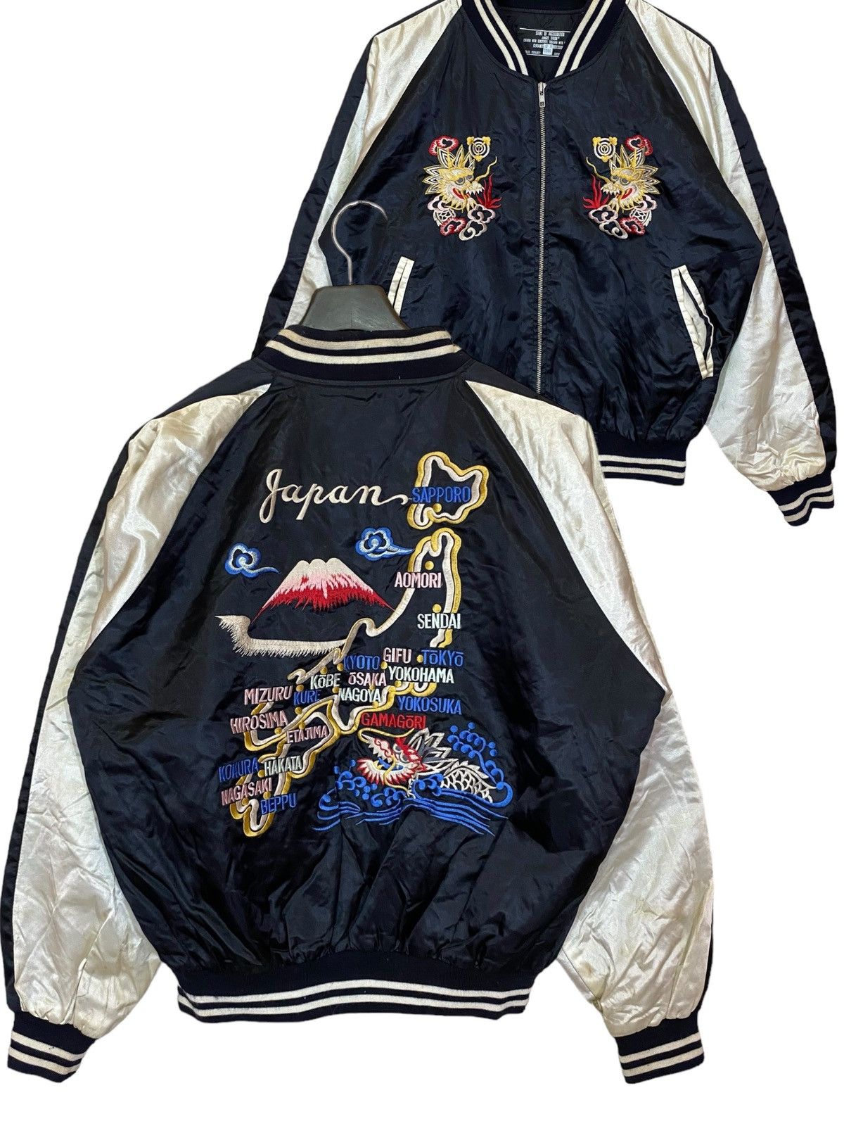 Japanese Brand × Traditional Weatherwear Sukajan dragon emboidery jacket satin nice design Size US XL / EU 56 / 4 - 1 Thumbnail