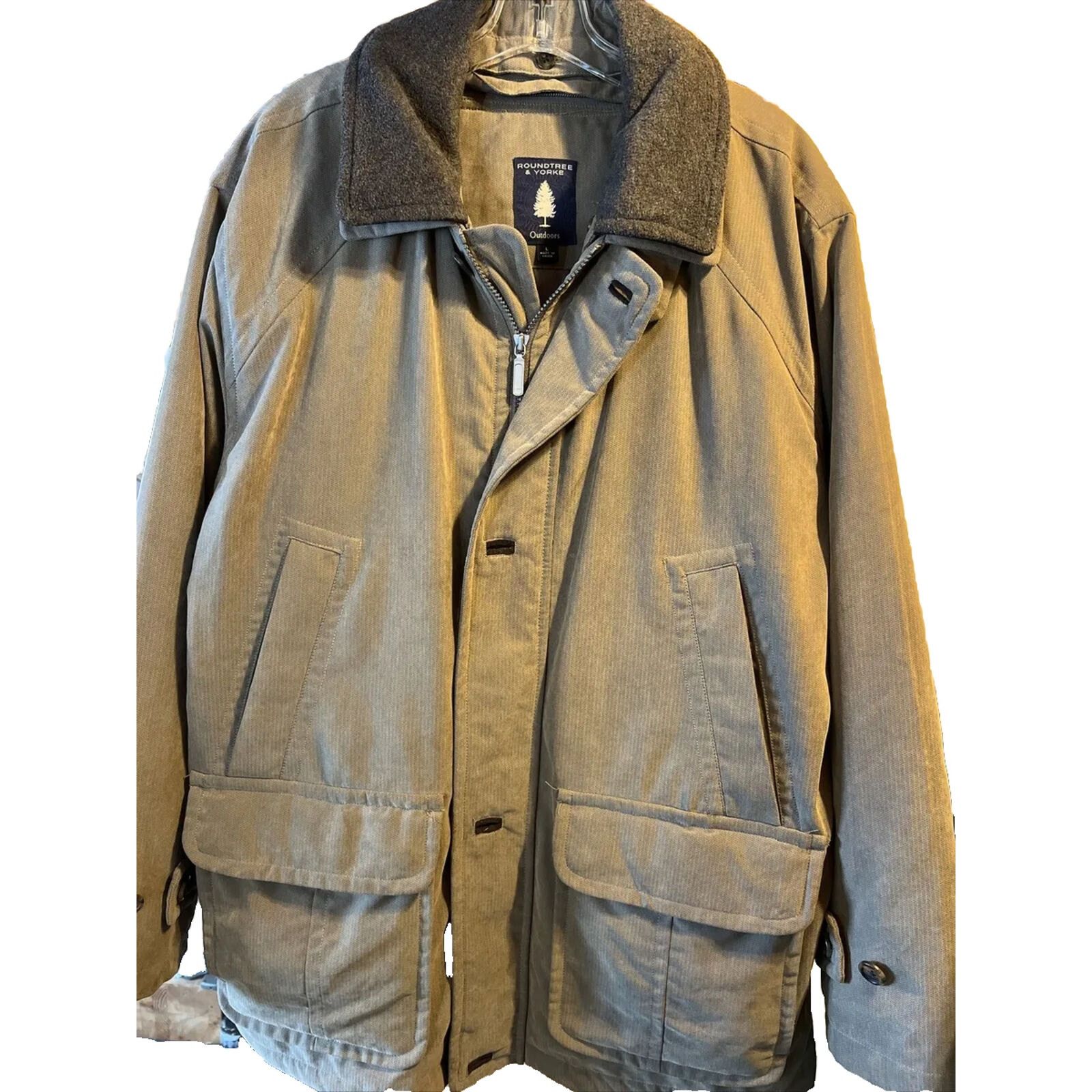 Roundtree & Yorke Roundtree & Yorke Outdoors Mens L Gray Lined Polyester Coat Size US L / EU 52-54 / 3 - 1 Thumbnail