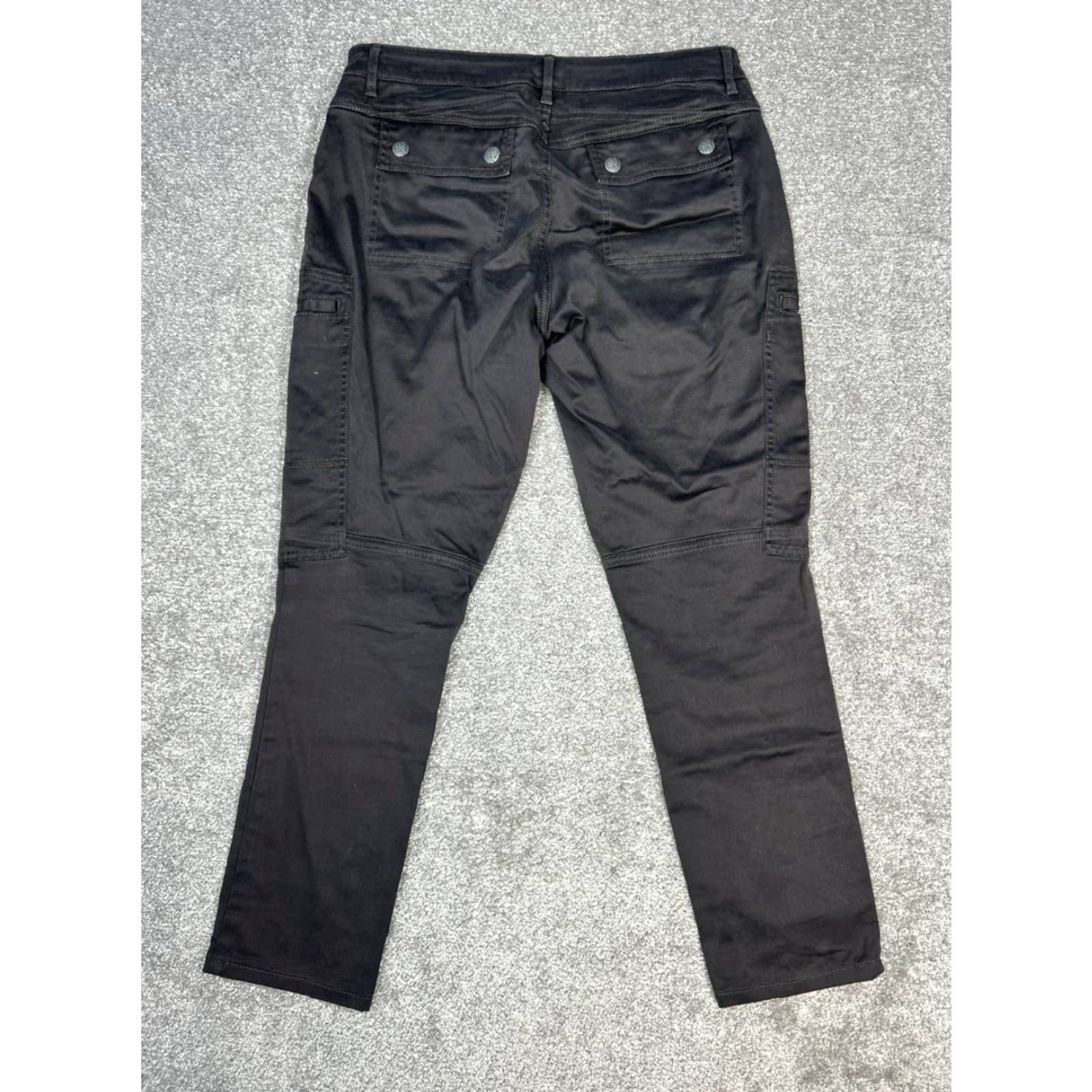 Prana prAna Louisa Pants 10 Black Cargo Cotton Stretch Mid Rise Skinny Leg Womens Size 32" / US 10 / IT 46 - 2 Thumbnail