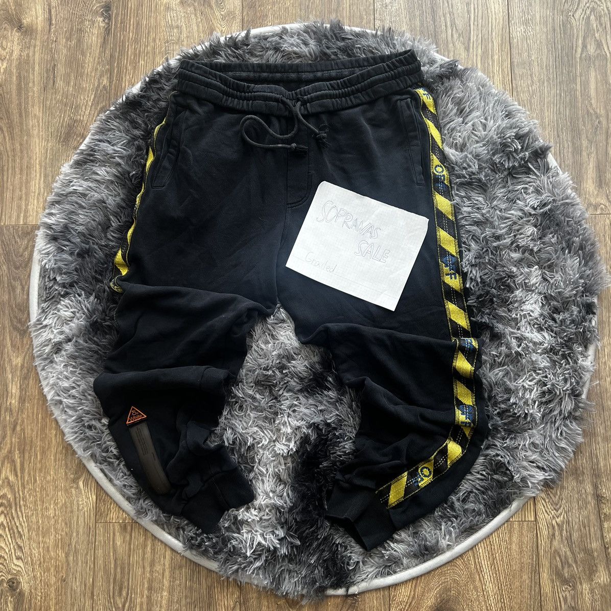 image of Off White Off-White Sweatpants With Stripes L in Black, Men's (Size 38)