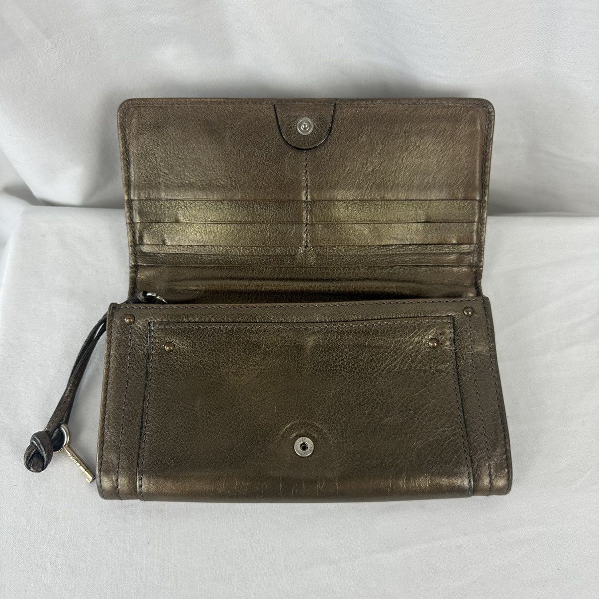 Chloe Vintage Authentic Chloe Paddington Leather Wallet Bronze Size ONE SIZE - 4 Thumbnail