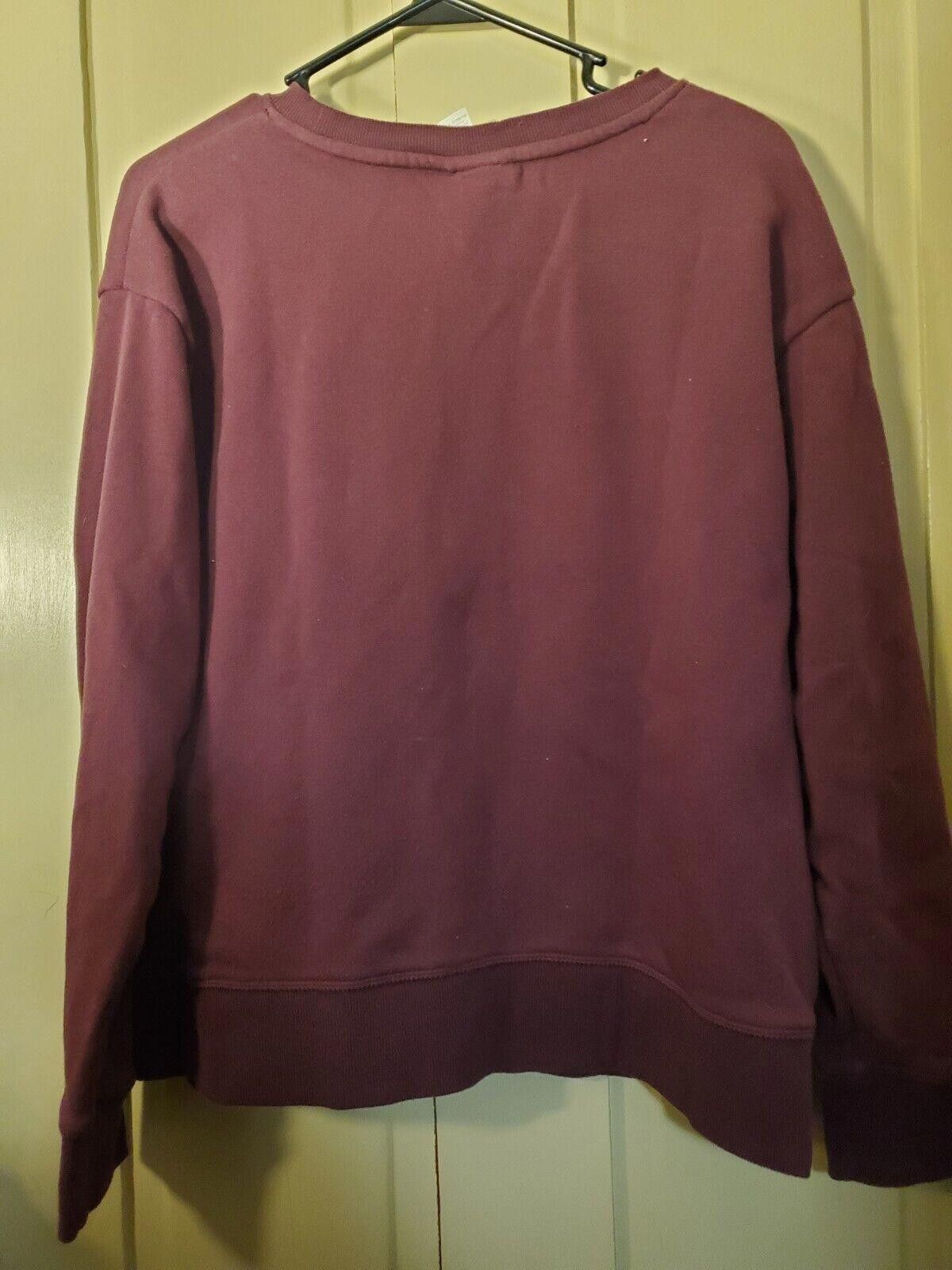 Reebok Reebok Womens Medium Purple Logo Sweatshirt Pullover Size M / US 6-8 / IT 42-44 - 8 Thumbnail