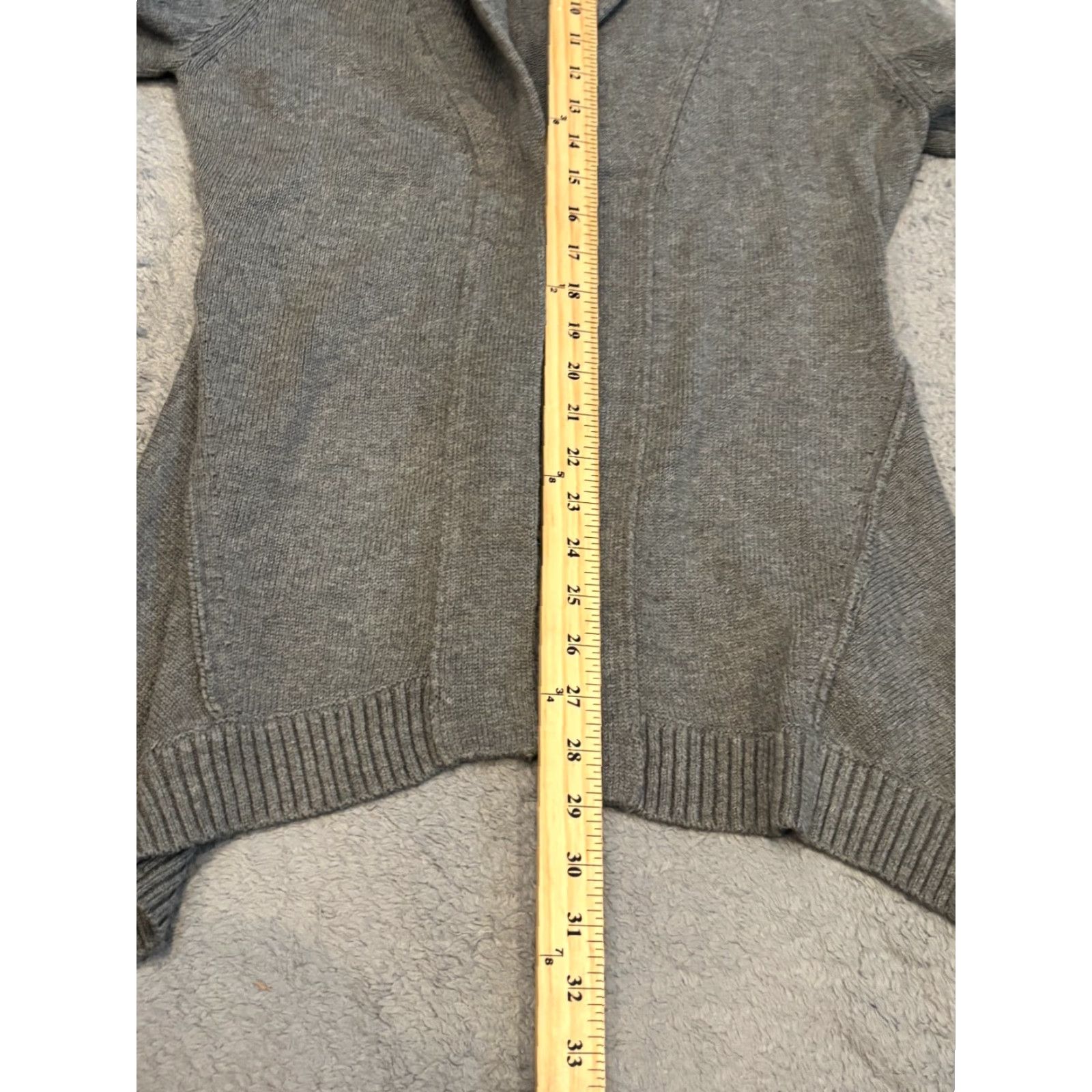 Kenneth Cole Kenneth Cole Open Front Cardigan Sweater Women S Gray Long Sleeve Casual Cozy Size S / US 4 / IT 40 - 4 Thumbnail