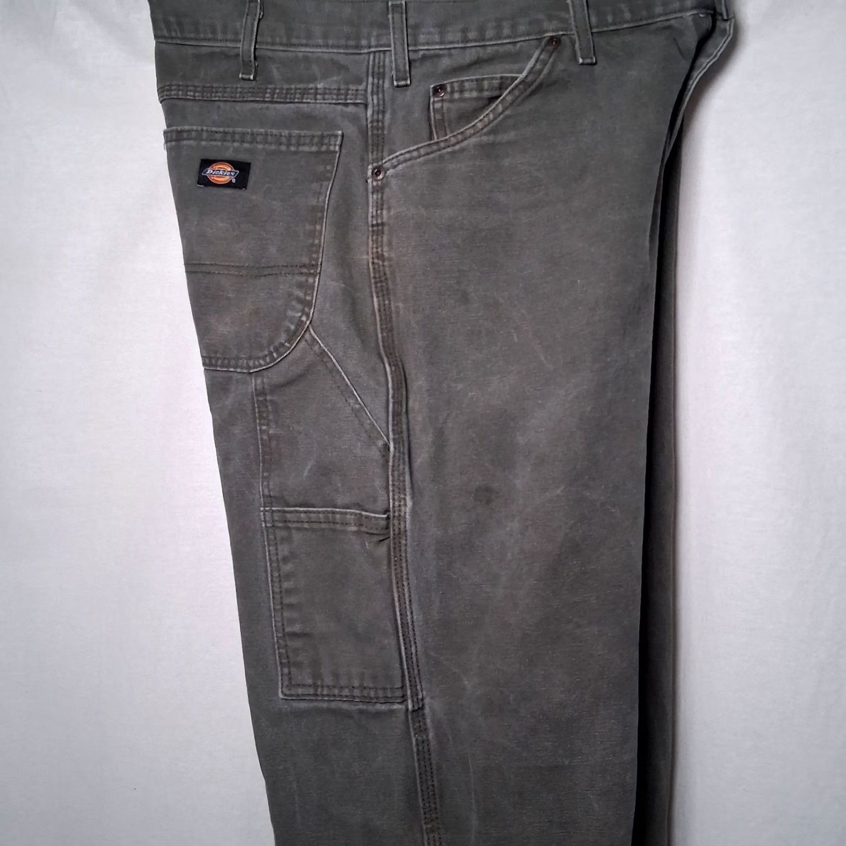 Dickies Dickies Carpenter Pants Men 36x34 Gray Canvas Duck Workwear Pants 5-Pocket Regular Inseam 34 Men Adjustable READ Size US 36 / EU 52 - 5 Thumbnail