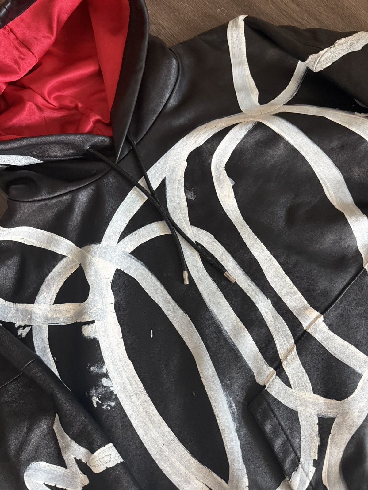 Skoloct Skoloct hand painted leather hoodie Size US L / EU 52-54 / 3 - 3 Thumbnail