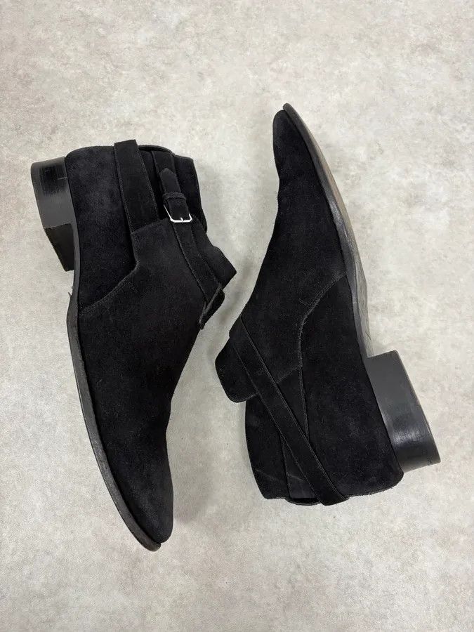Saint Laurent Paris AW2013 Saint Laurent Black Mid Suede Leather Boots Size US 9 / EU 42 - 6 Thumbnail