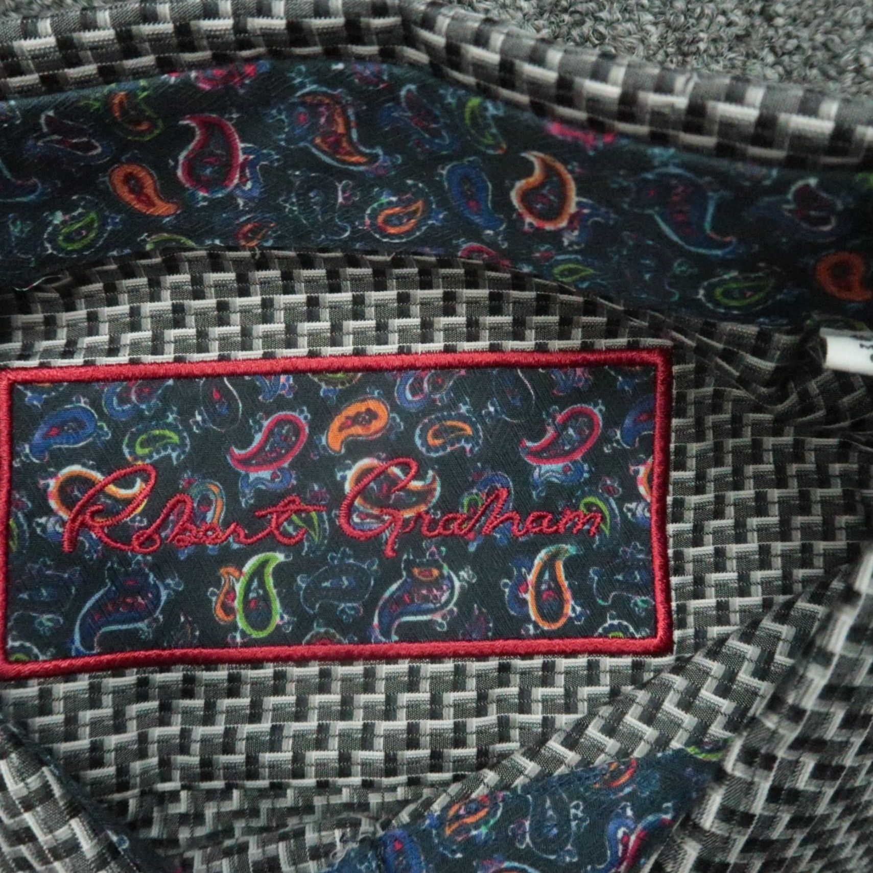 Robert Graham Robert Graham Shirt Mens XXL Black Gray Classic Abstract Flip Cuff Long Sleeve Button-Up Size US XXL / EU 58 / 5 - 3 Thumbnail