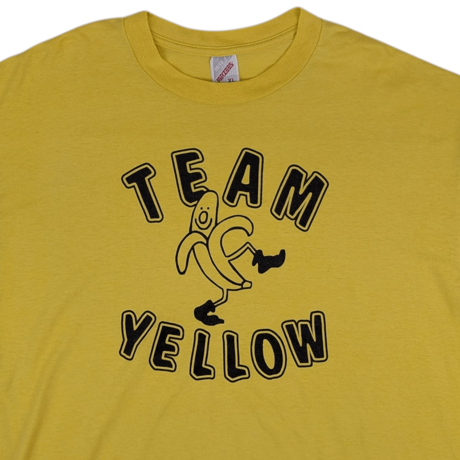 Jerzees Vintage 90's JERZEES Team Yellow Banana Graphic T-Shirt Size US XL / EU 56 / 4 - 4 Thumbnail