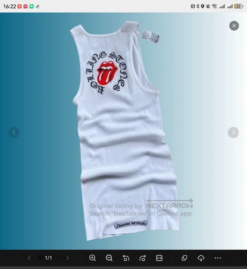 Chrome Hearts CHROME HEARTS Size S Rolling Stones Joint White vest skirt Size S / US 4 / IT 40 - 1 Thumbnail