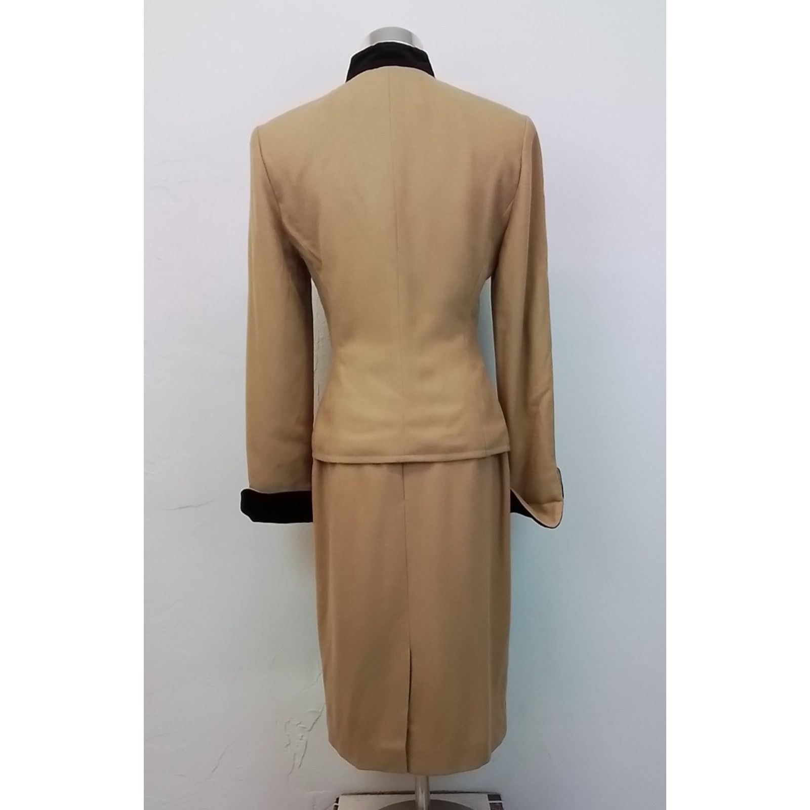 Dior Christian Dior Skirt Set Women 4 Brown/Black Jacket + Skirt Size S / US 4 / IT 40 - 3 Thumbnail