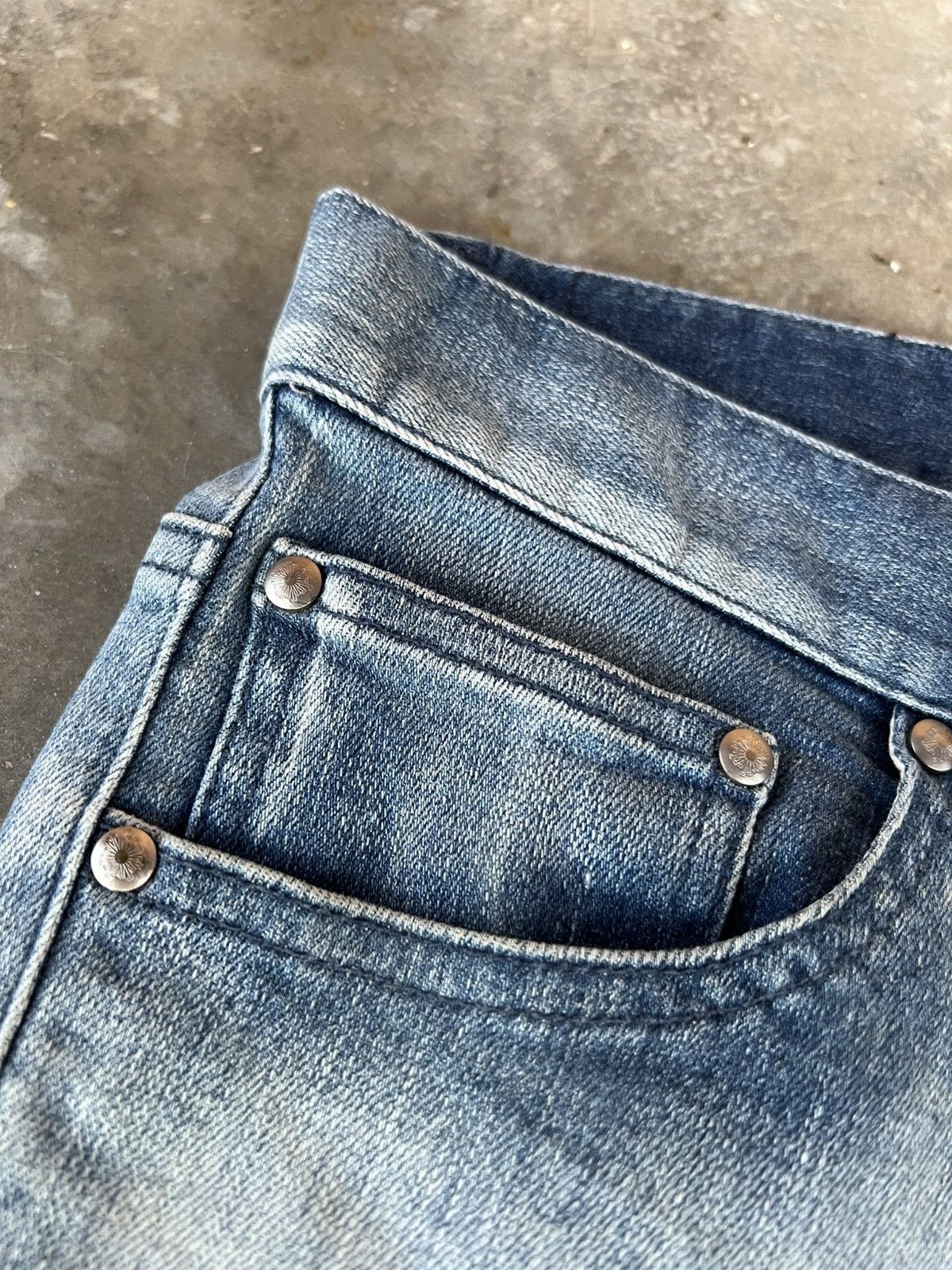 If Six Was Nine × Tornado Mart TORNADO MART FADED WASHED DISTRESS JEANS VERY RARE Size US 32 / EU 48 - 6 Thumbnail