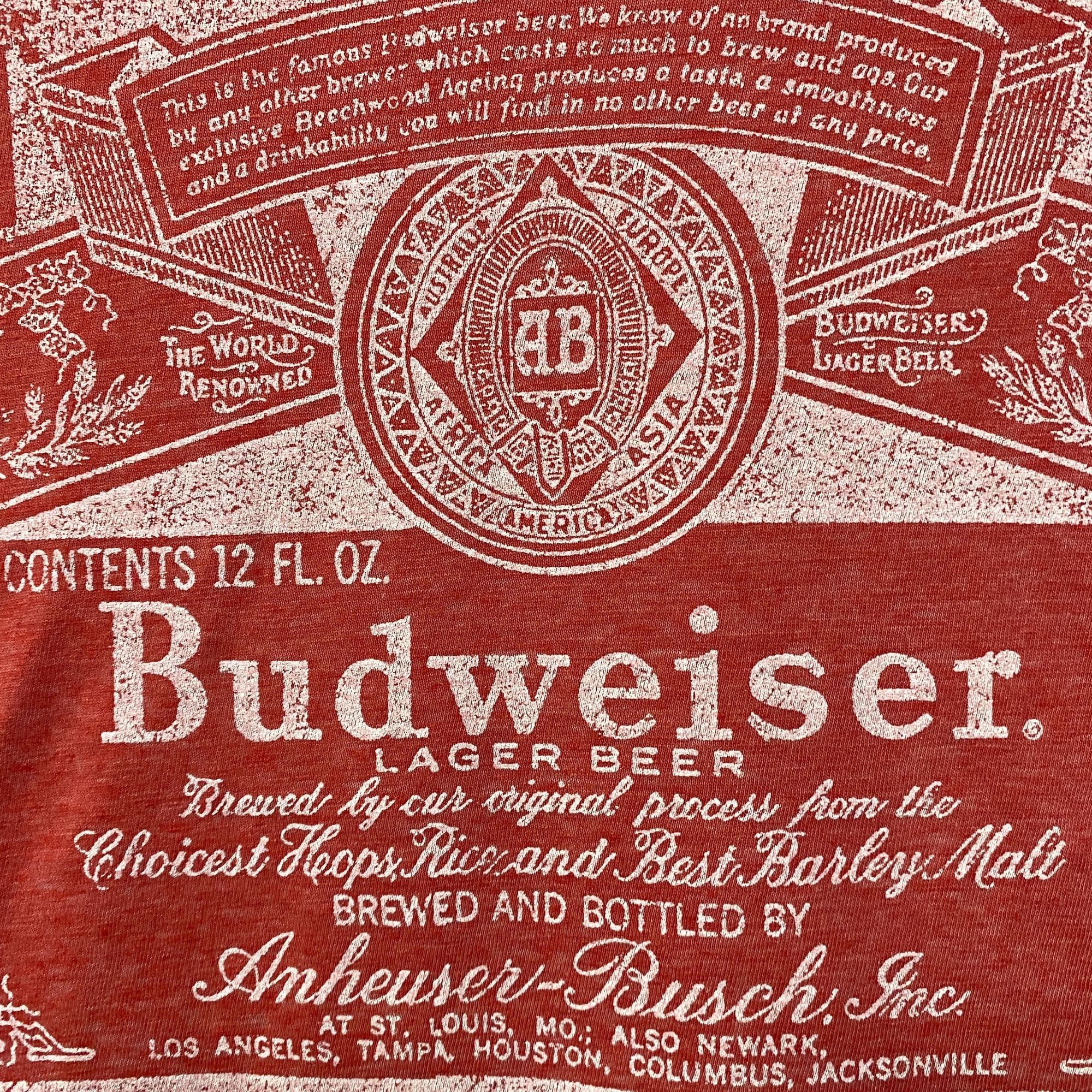Budweiser Budweiser King Of beer1980'S Vintage Style Logo Graphic T-Sh Size US XL / EU 56 / 4 - 4 Thumbnail