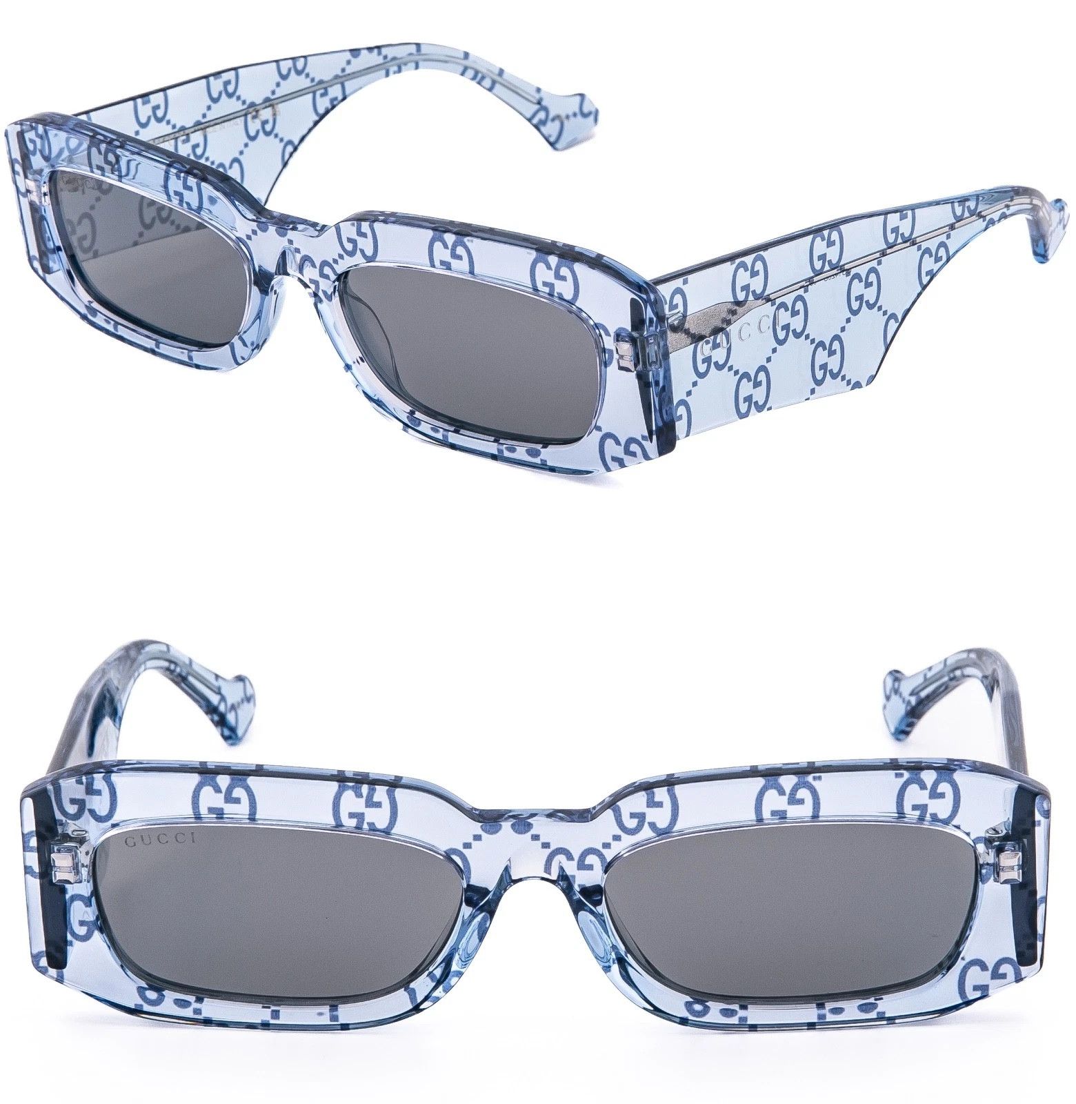 Gucci × Tom Ford × Vintage 1996 Gucci GG 2400 Navy Blue Oval