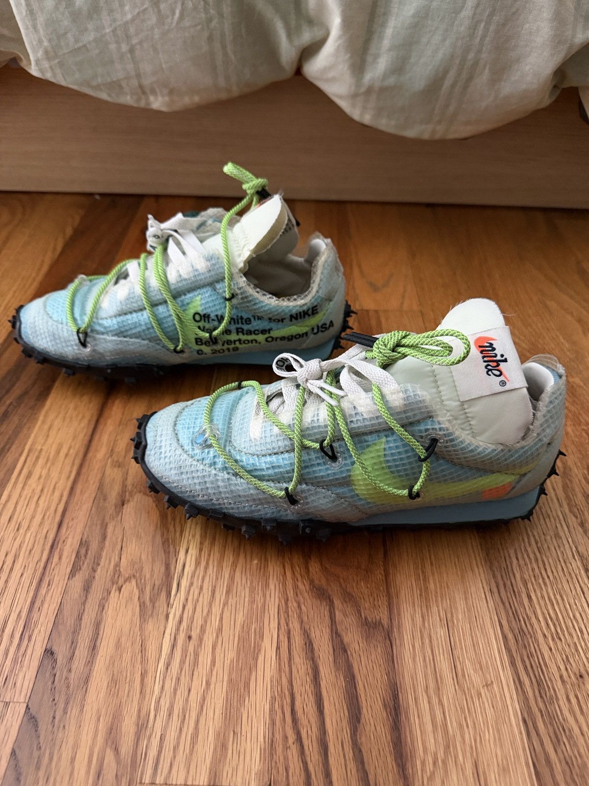 Nike × Off-White Off-White x Nike Waffle Racer Size US 6 / IT 36 - 4 Thumbnail