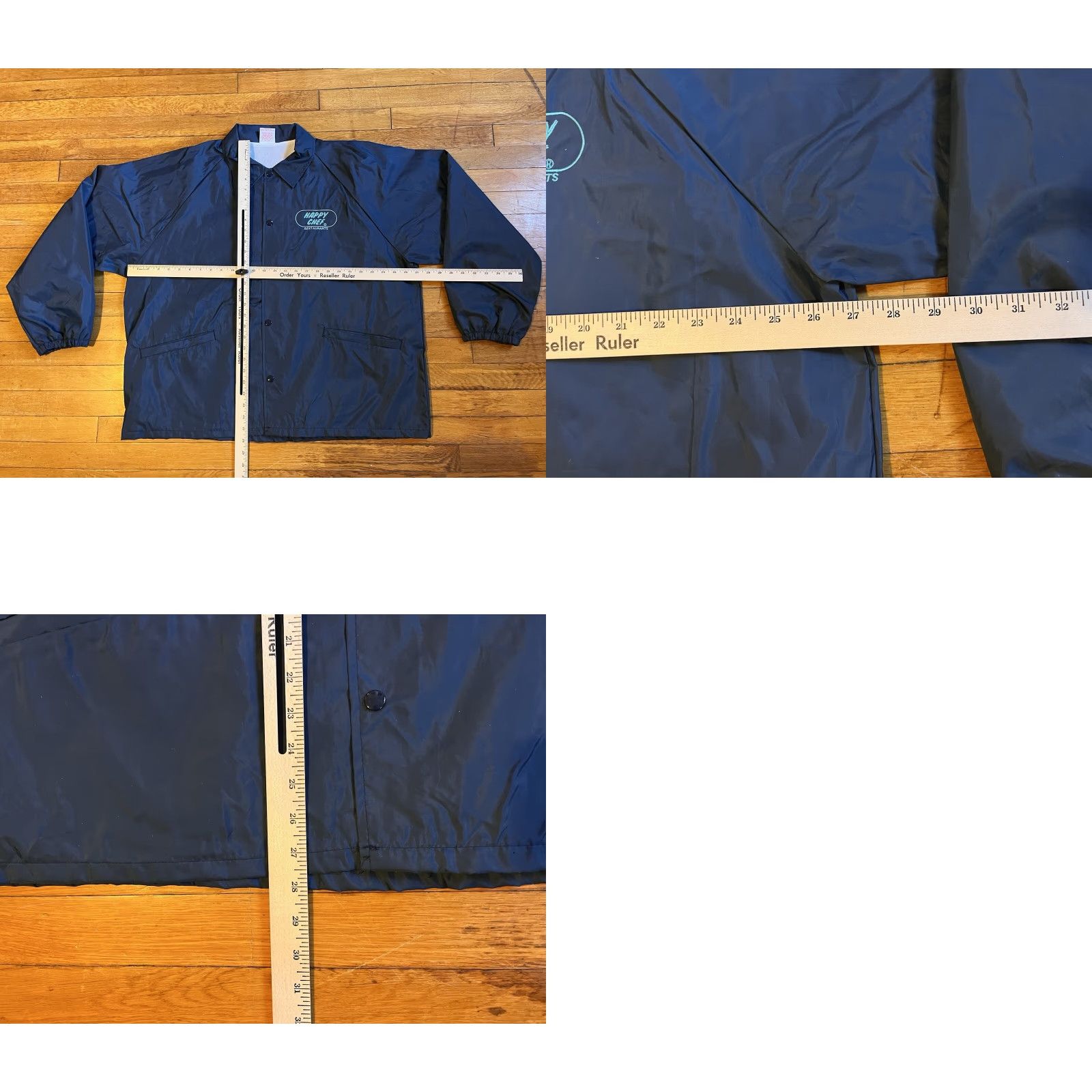 Vintage VINTAGE Cardinal Jacket Men’s 2XL Bomber Blue 90s Happy Chef Restaurants Logo Zip Pockets Short Coat USA Size US XXL / EU 58 / 5 - 8 Thumbnail