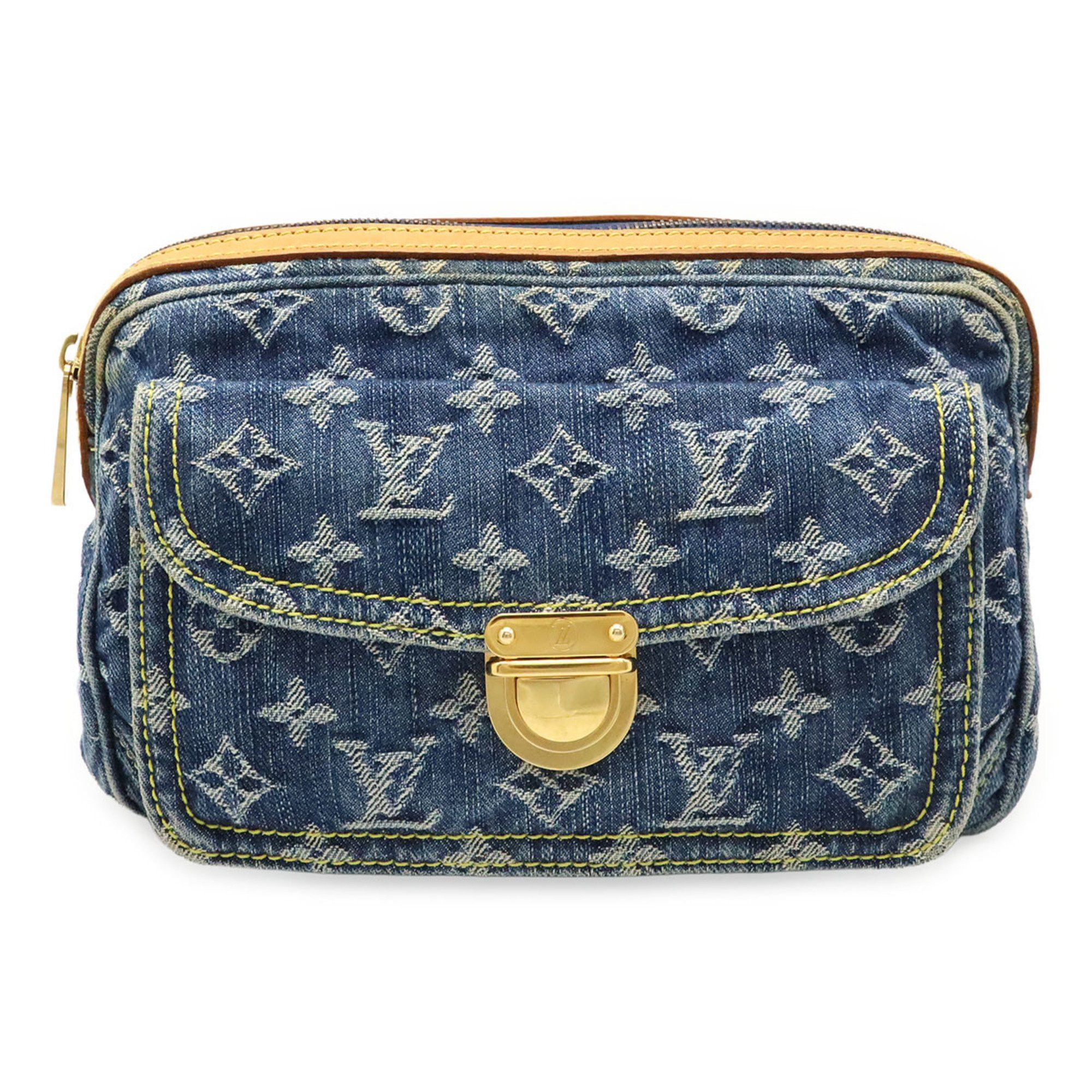 Louis Vuitton LOUIS VUITTON Monogram Denim Bum Bag, Waist Body Shoulder Blue, M95347 Size ONE SIZE - 1 Thumbnail