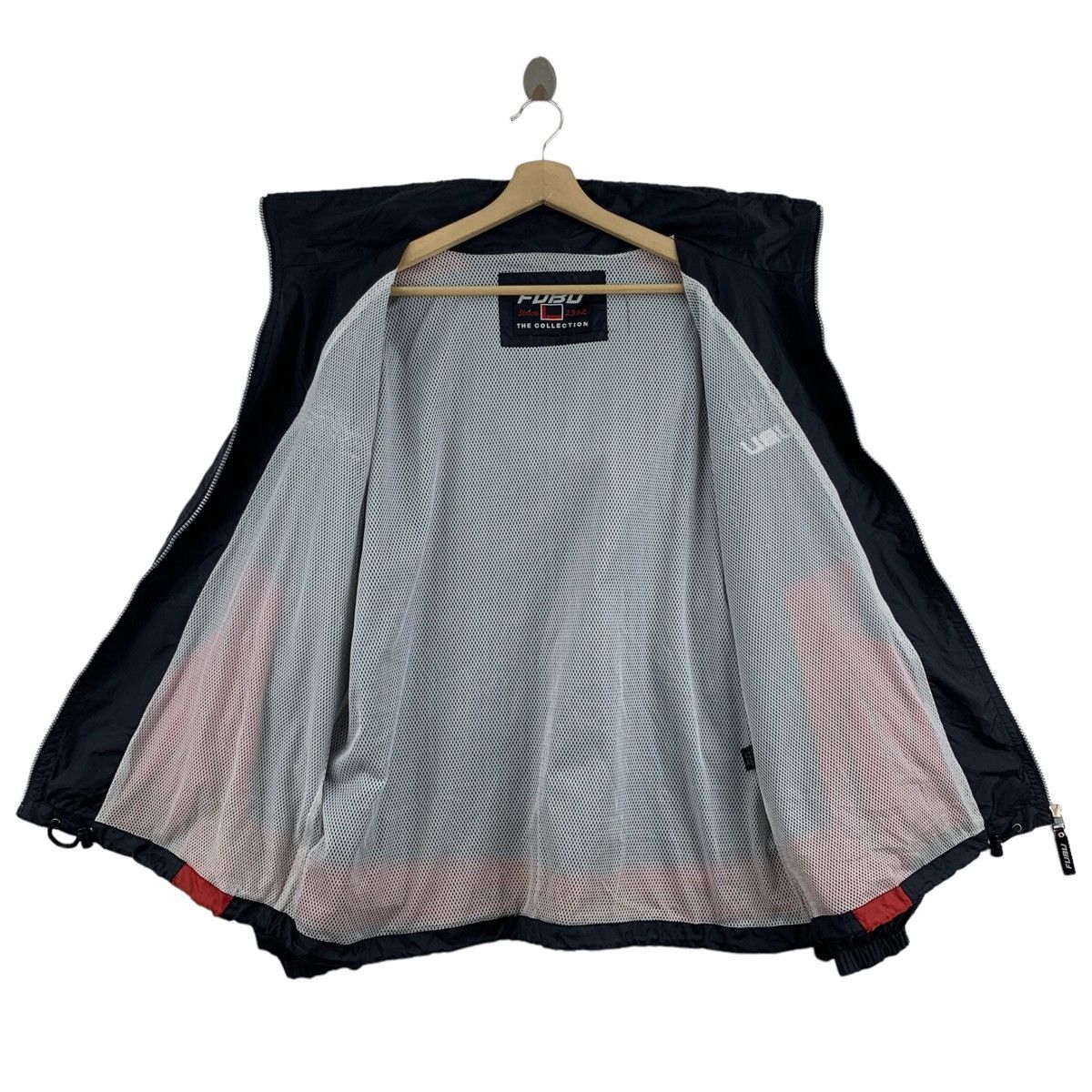Fubu FUBU THE COLLECTION Japanese Brand Rap Black Windbreaker Size US XXL / EU 58 / 5 - 6 Thumbnail