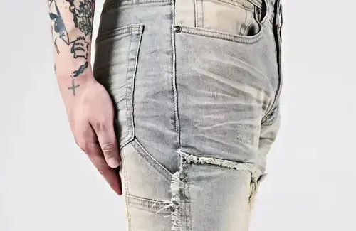 Japanese Brand × Jean Distressed Cargo Stack Denim Jeans Size US 32 / EU 48 - 3 Thumbnail