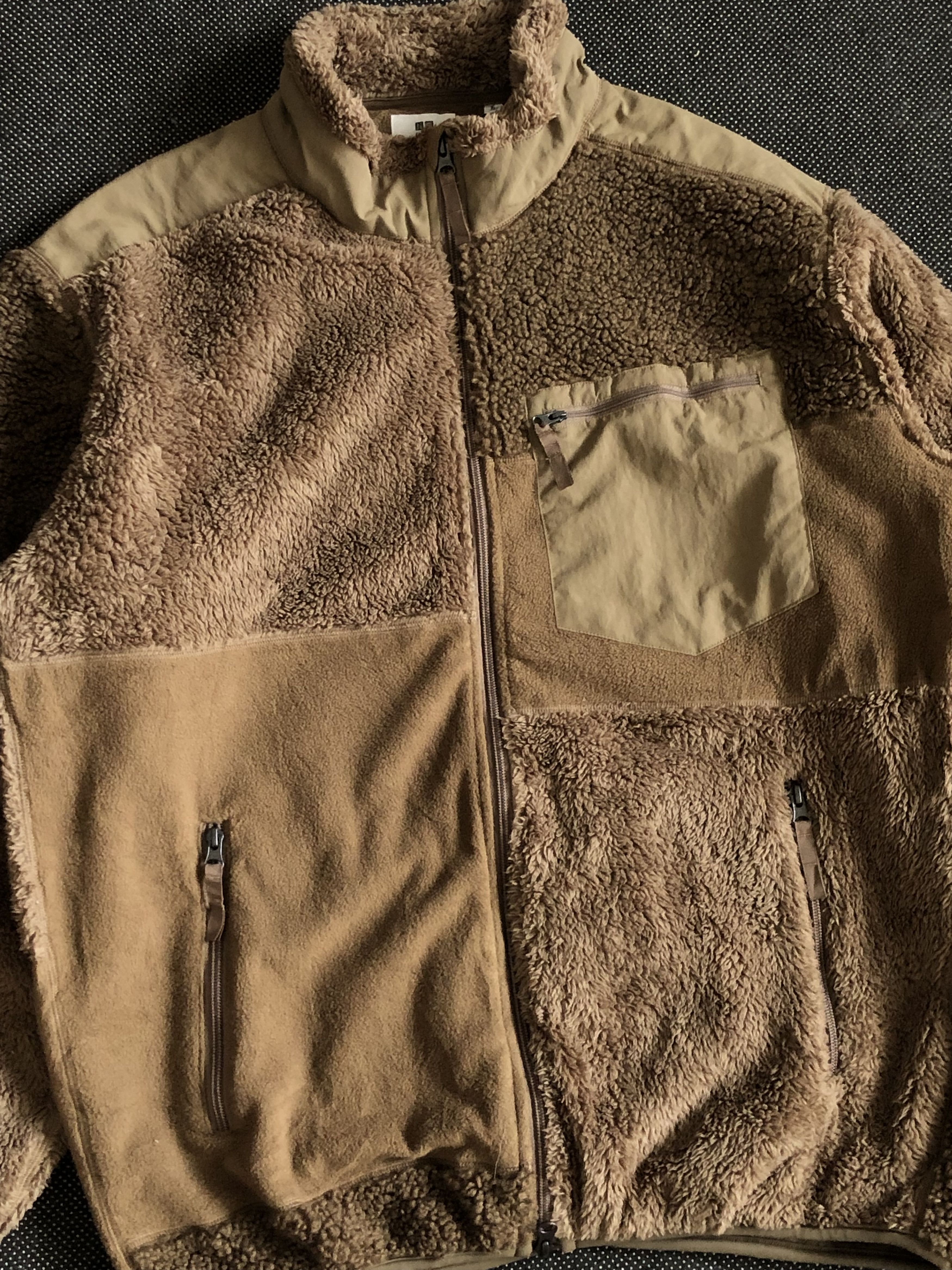 Engineered Garments × Uniqlo ENGINEERED GARMENTS X UNIQLO PATCHWORK SHERPA FLEECE JACKET Size US XL / EU 56 / 4 - 5 Thumbnail