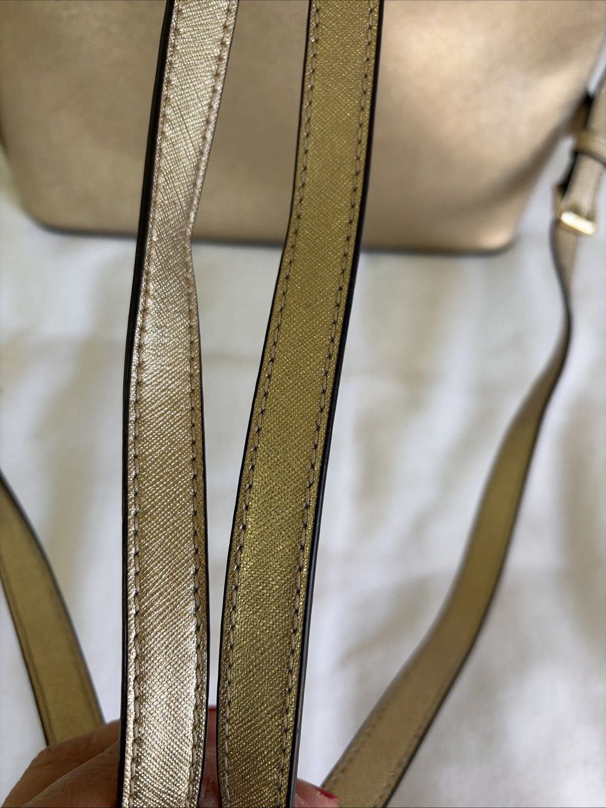 Michael Kors Michael Kors Signature Cream/Gold Backpack Size ONE SIZE - 9 Thumbnail