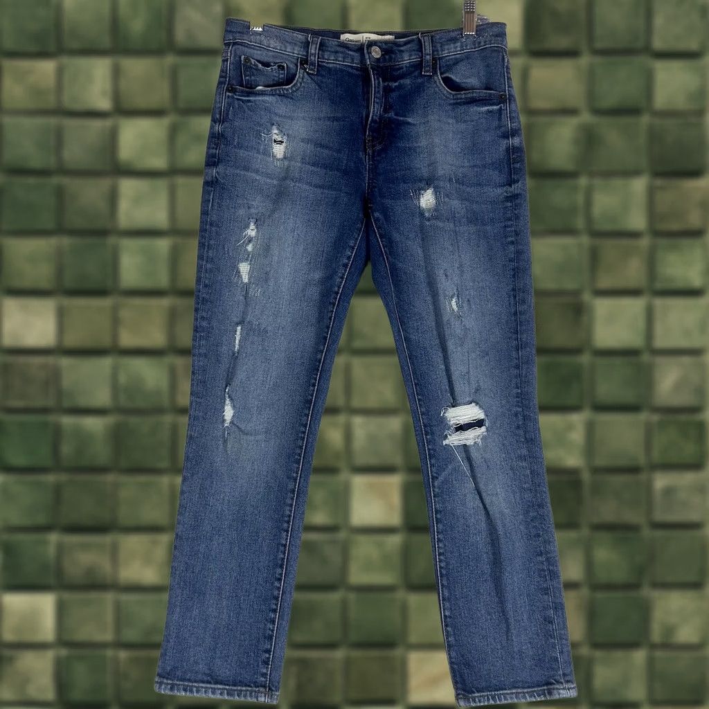 Gap Gap 1969 Jeans Womens Size 27R Ankle Blue Cotton Stretch Denim 5-Pocket Straight Regular Rise Mid Vintage: No Size 27" / US 4 / IT 40 - 1 Thumbnail