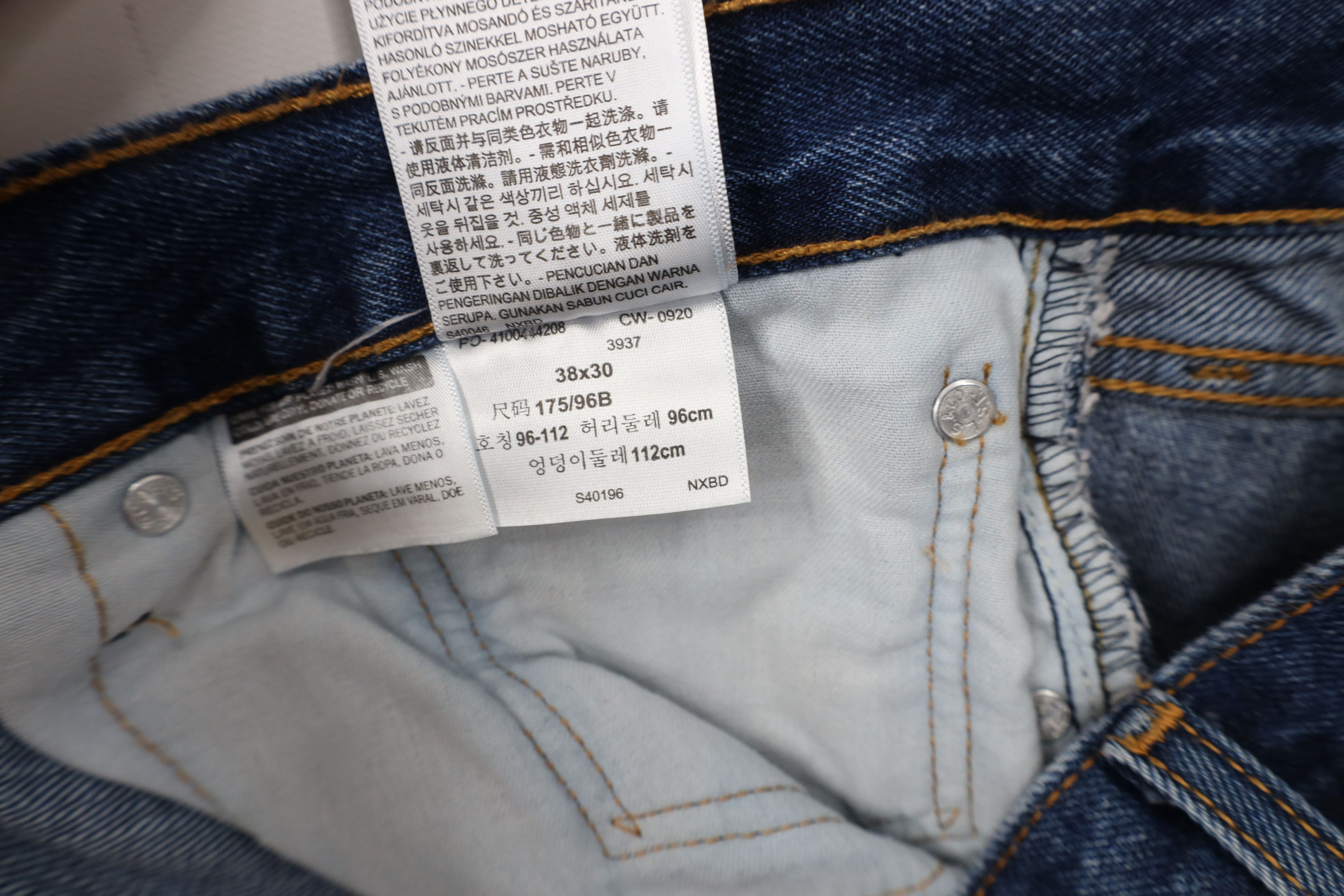Levi's Vintage Y2K Levis 505 Regular Straight Leg Denim Jeans Blue Size US 38 / EU 54 - 9 Thumbnail