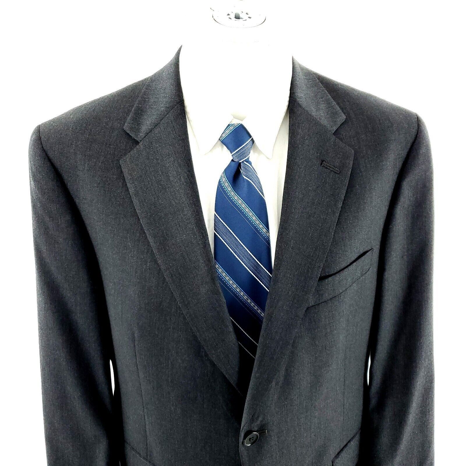 Hart Schaffner Marx Hart Schaffner Marx Wool 2 Button Blazer 40R Gray 40R Gray M Size 40R - 1 Thumbnail
