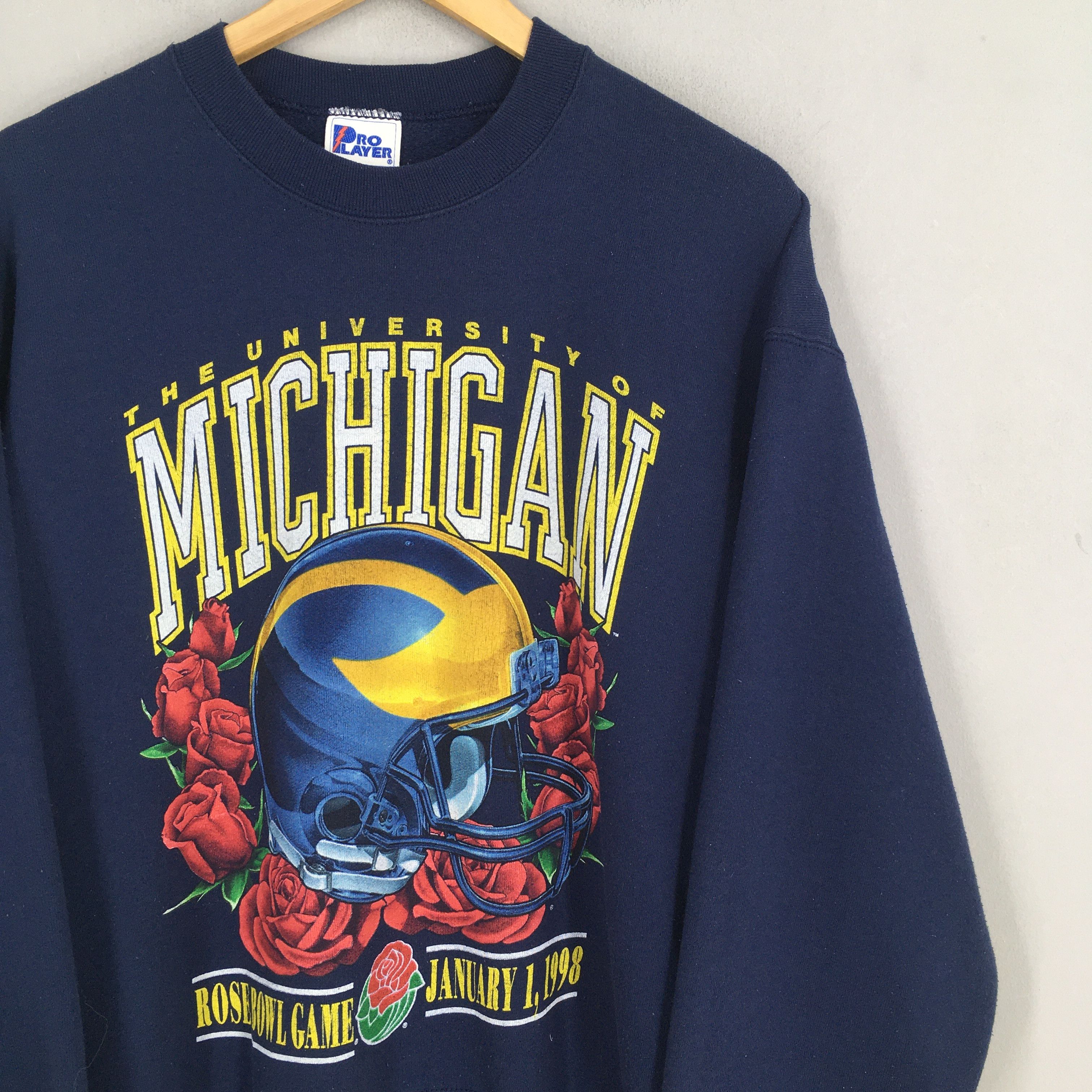 NCAA Vintage 90s Michigan Wolverines Ncaa Jumper Large Size US L / EU 52-54 / 3 - 2 Thumbnail