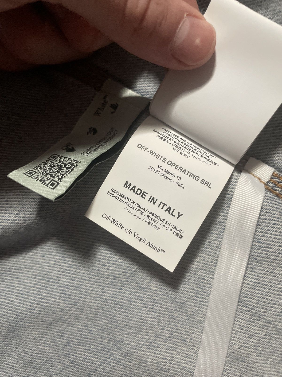 Off-White Off White Button Up Denim Jacket Size US S / EU 44-46 / 1 - 5 Thumbnail