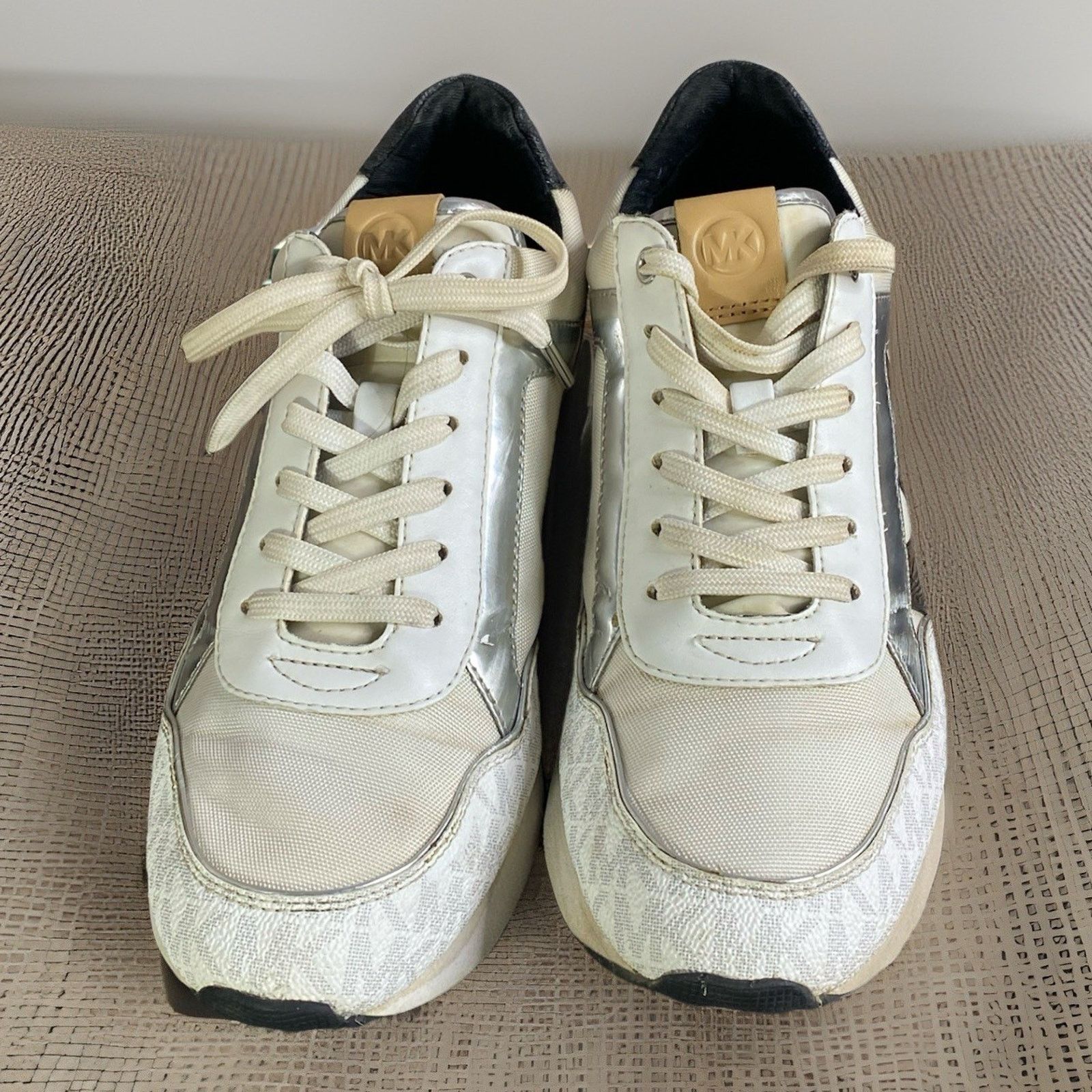 Michael Kors MICHAEL KORS Women's MADDY Two-Tone Logo Trainer Sneakers-9 Size US 9 / IT 39 - 2 Thumbnail