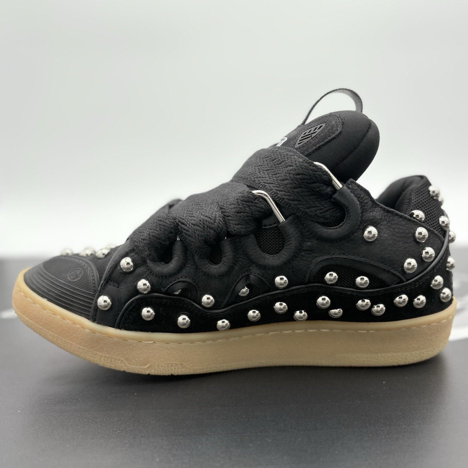 Lanvin Lanvin Studded Curb Sneaker ' Black ' | NEW! Size US 11 / EU 44 - 4 Thumbnail