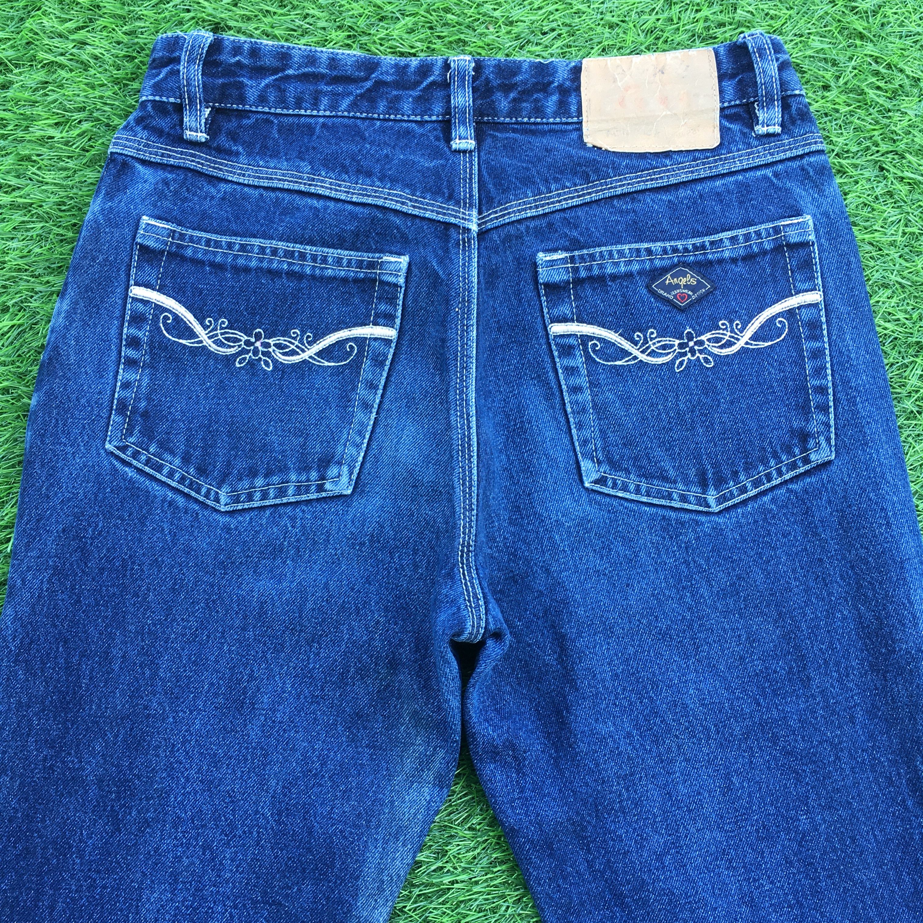 Designer × Jean Angels Jeanswear Low Rise Flare Jeans D-944 Size 25" / US 0 / IT 36 - 4 Thumbnail