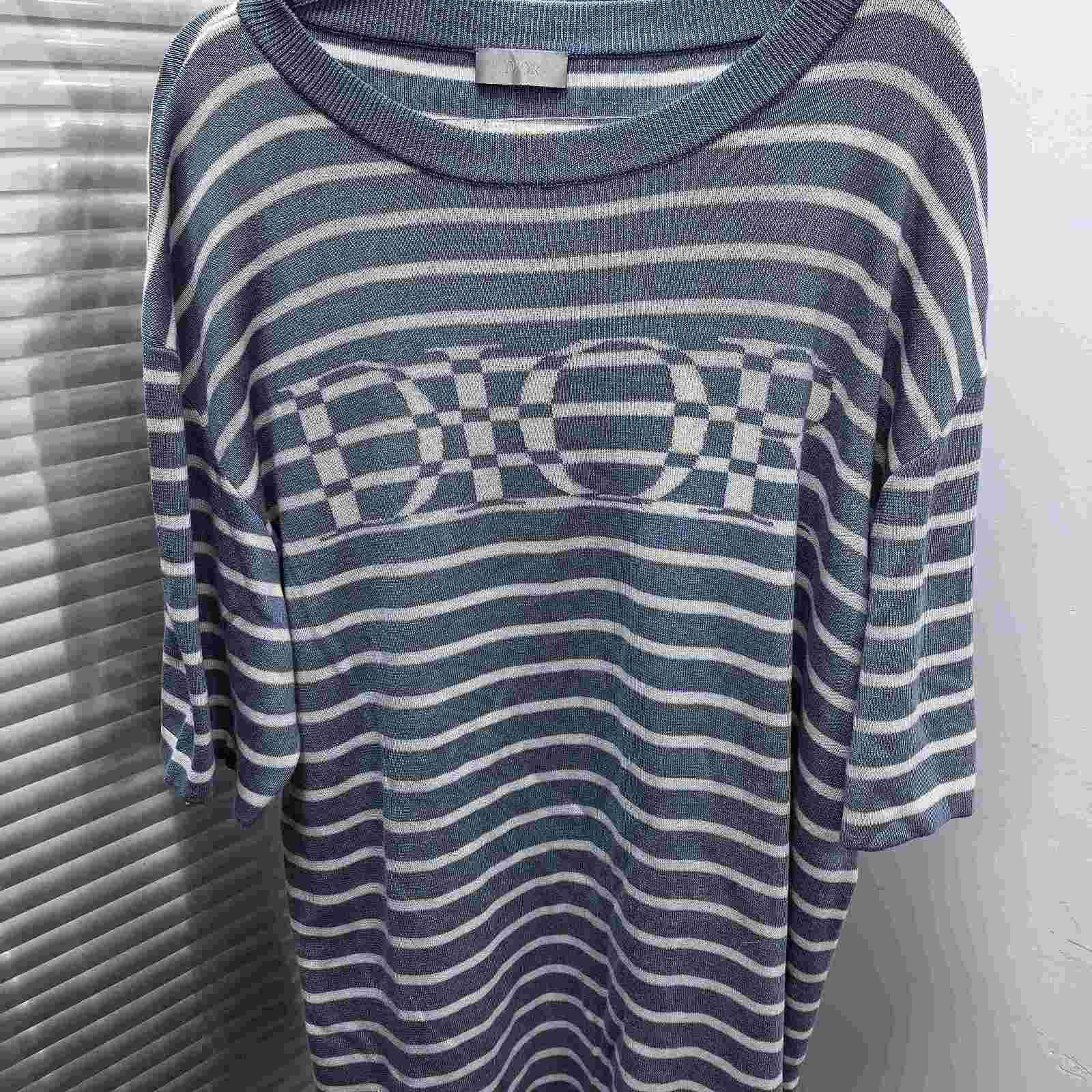 Dior Dior Striped Knit T-Shirt Size L Size US L / EU 52-54 / 3 - 1 Thumbnail
