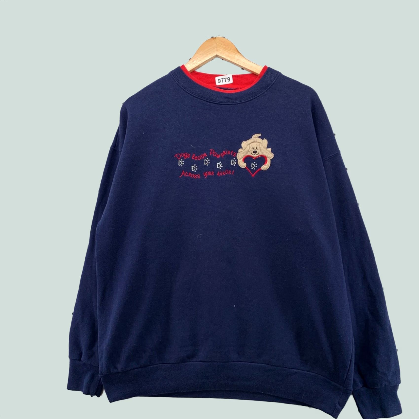 Vintage Vintage M&C Sportswear Dog Graphic Embroidered Sweatshirt Mens Large Blue Size US L / EU 52-54 / 3 - 1 Thumbnail