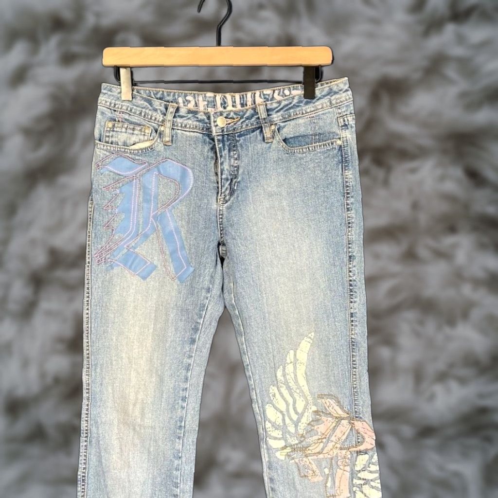 Vintage VINTAGE Request Jeans Womens 29 Light Wash Bootcut Denim Blue 5-Pocket Logo Hip Hop Rock Mens? No Size 29" - 1 Thumbnail