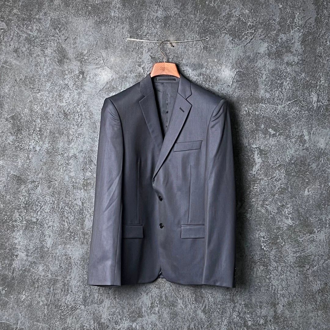 Versace Versace Wool Gray Suit 40r Men Size 40R - 1 Thumbnail