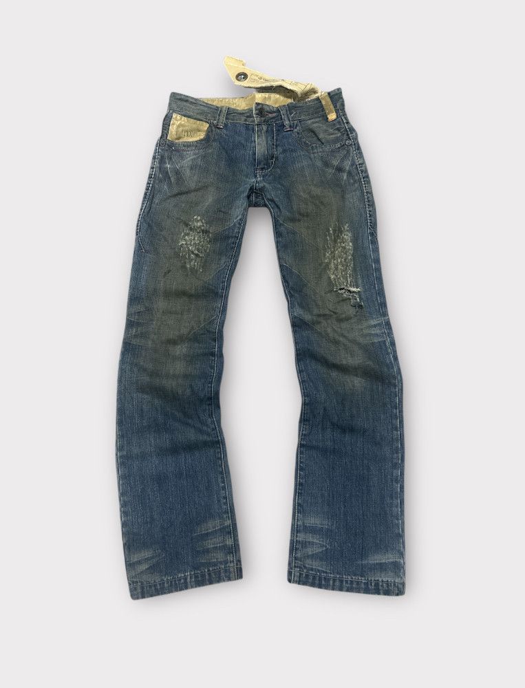 Japanese Brand Trashed distressed Tough Jeansmith denim Size US 31 - 1 Thumbnail