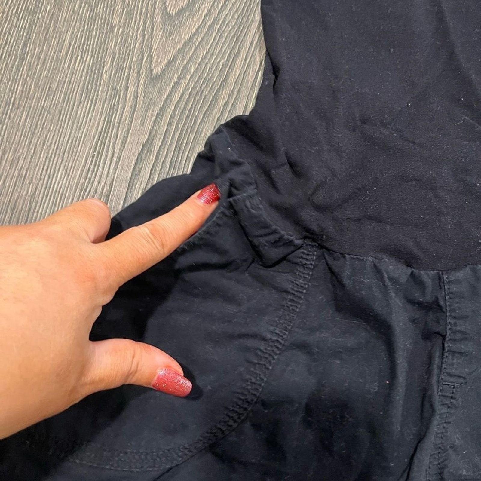 Vintage Motherhood Maternity Cotton Black Shorts Size M Size 27" / US 4 / IT 40 - 3 Thumbnail
