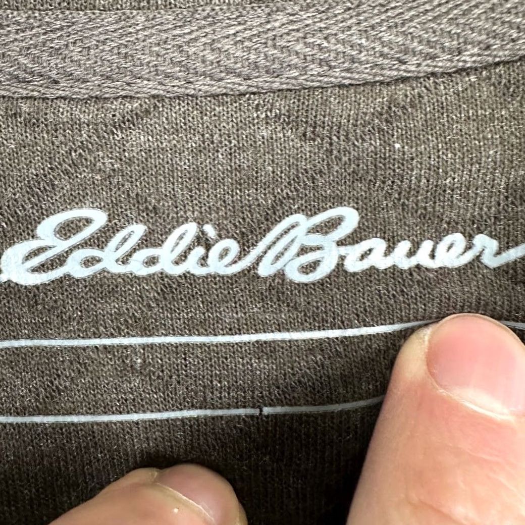 Eddie Bauer Eddie Bauer Quilted Snap Pullover Sweatshirt Mens 2XL Dark Brown Sweatshirt Pullover Quilted Mock Neck Outdoor Shirt Size US XXL / EU 58 / 5 - 4 Thumbnail