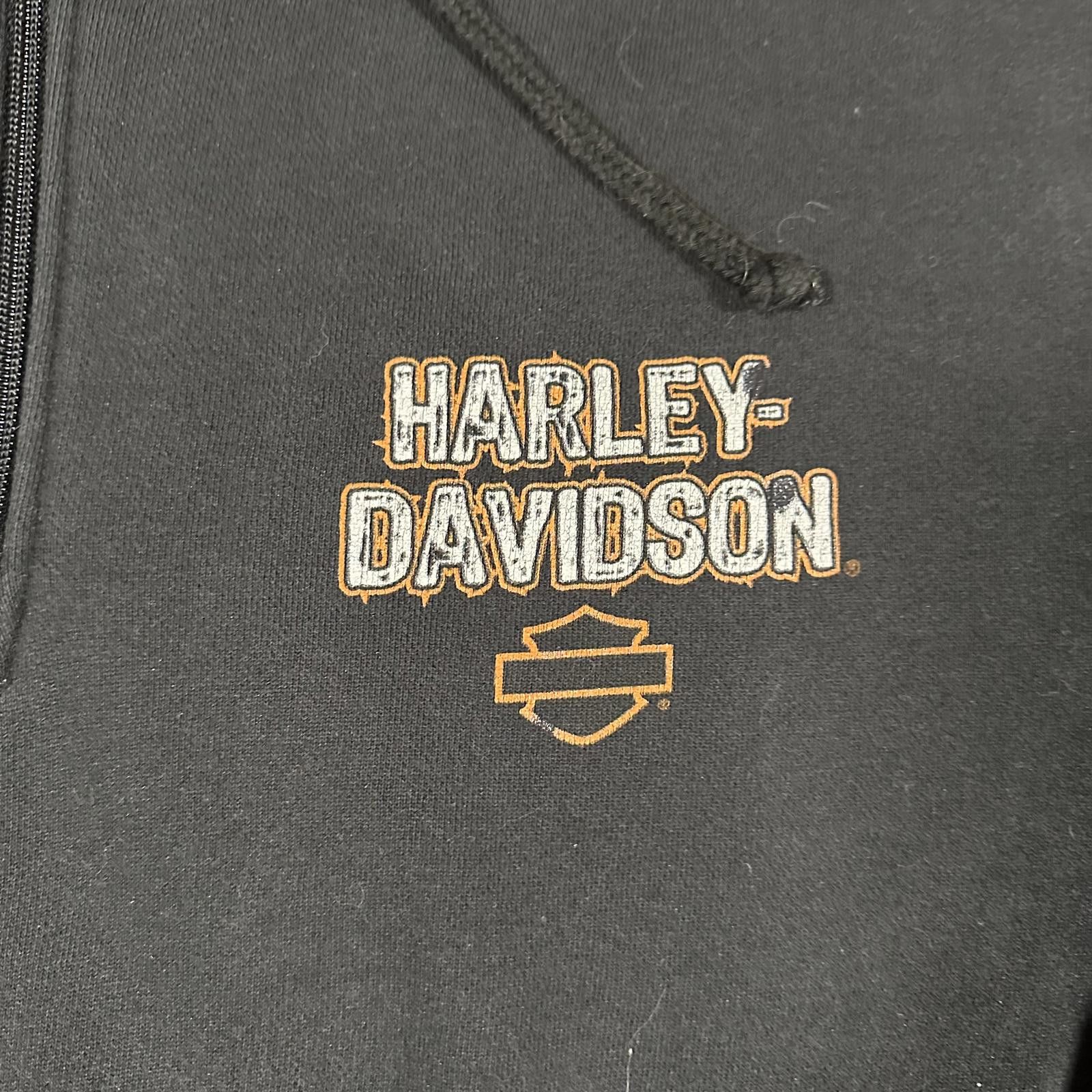 Harley Davidson Harley Davidson quarter zip hoodie faded black graphic Size US XL / EU 56 / 4 - 4 Thumbnail