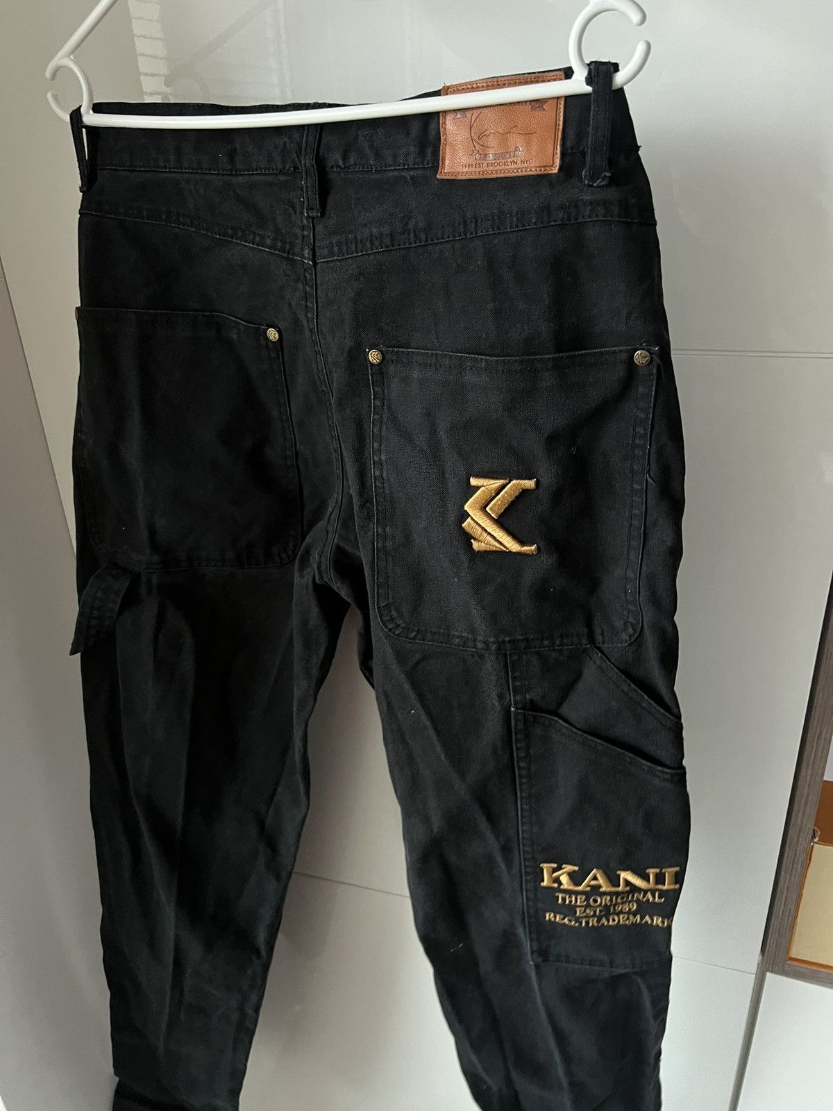 Karl Kani Karl Kani Embroidered Logo Rap Black Denim Unisex Jeans Size US 32 / EU 48 - 2 Thumbnail
