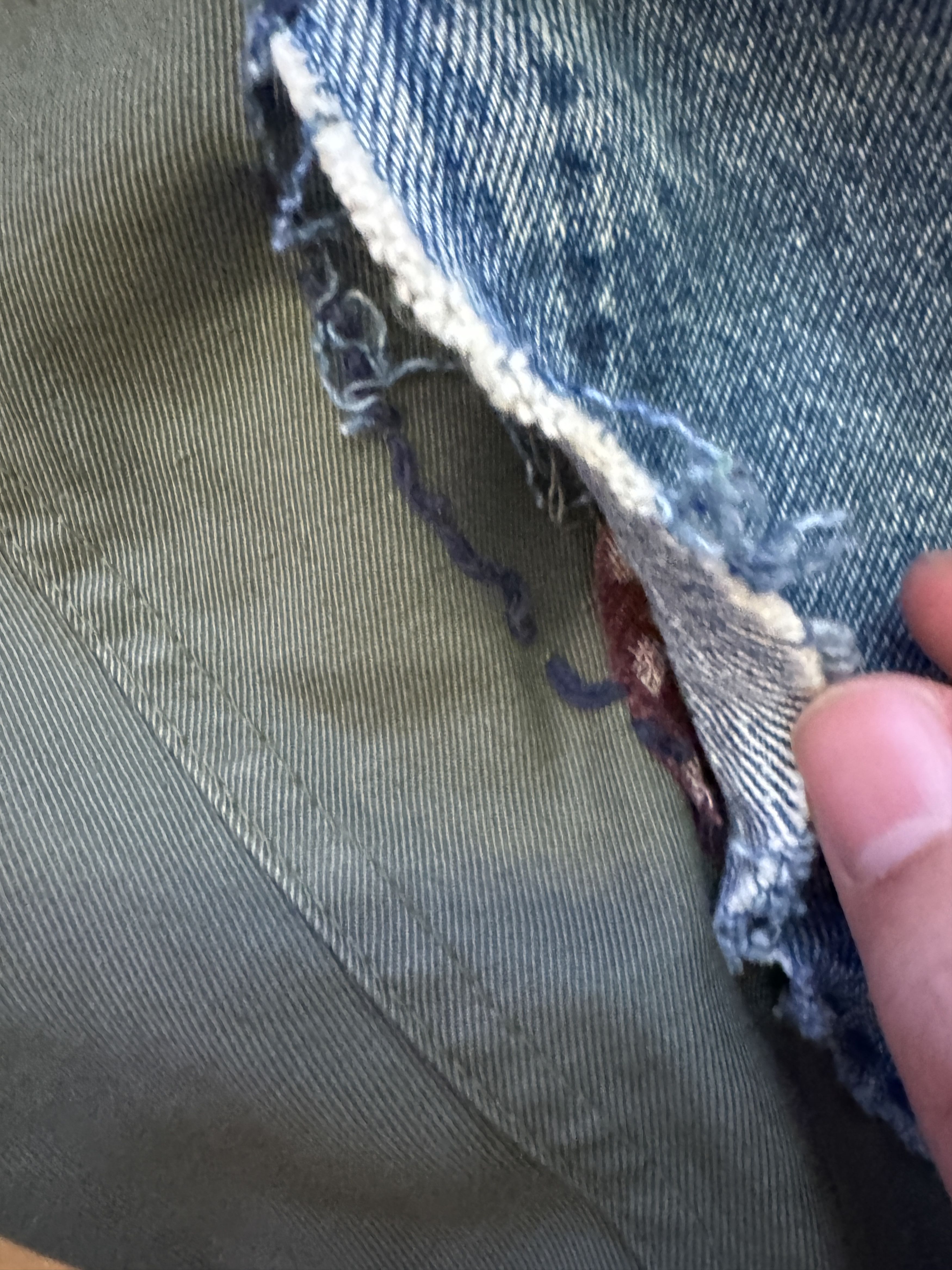 Other Vintage Military Pants - Boro Sashiko Stitch Altered Size US 33 - 7 Thumbnail