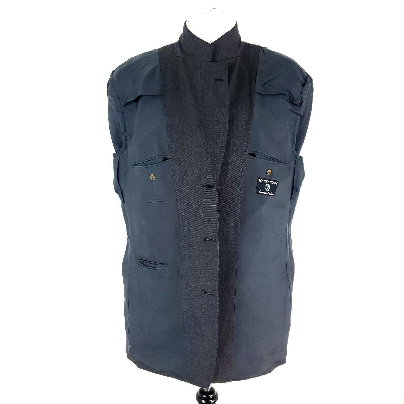 J.P. Tilford × Samuelsohn Samuelsohn JP Tilford Wool 3 Button Blazer 44L Gray Nailshea Size 44L - 9 Thumbnail