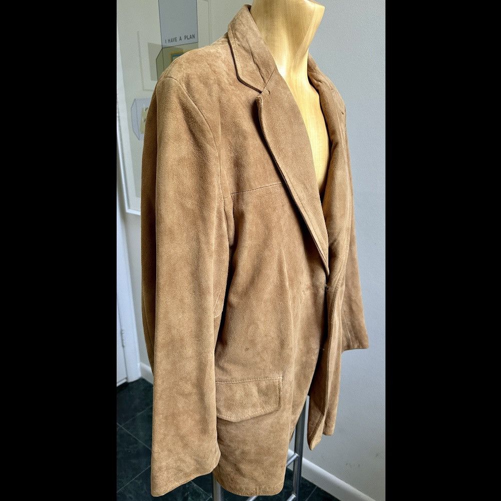 Swagger VINTAGE 70s SWAGGER GENUINE SUEDE LEATHER BLAZER JACKET 46L Size 46L - 3 Thumbnail