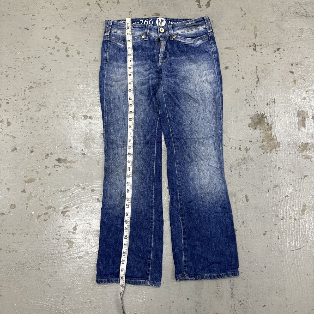 Hedi Slimane Denim bell bottom slim punk gothic japanese skull cross Size US 30 / EU 46 - 5 Thumbnail