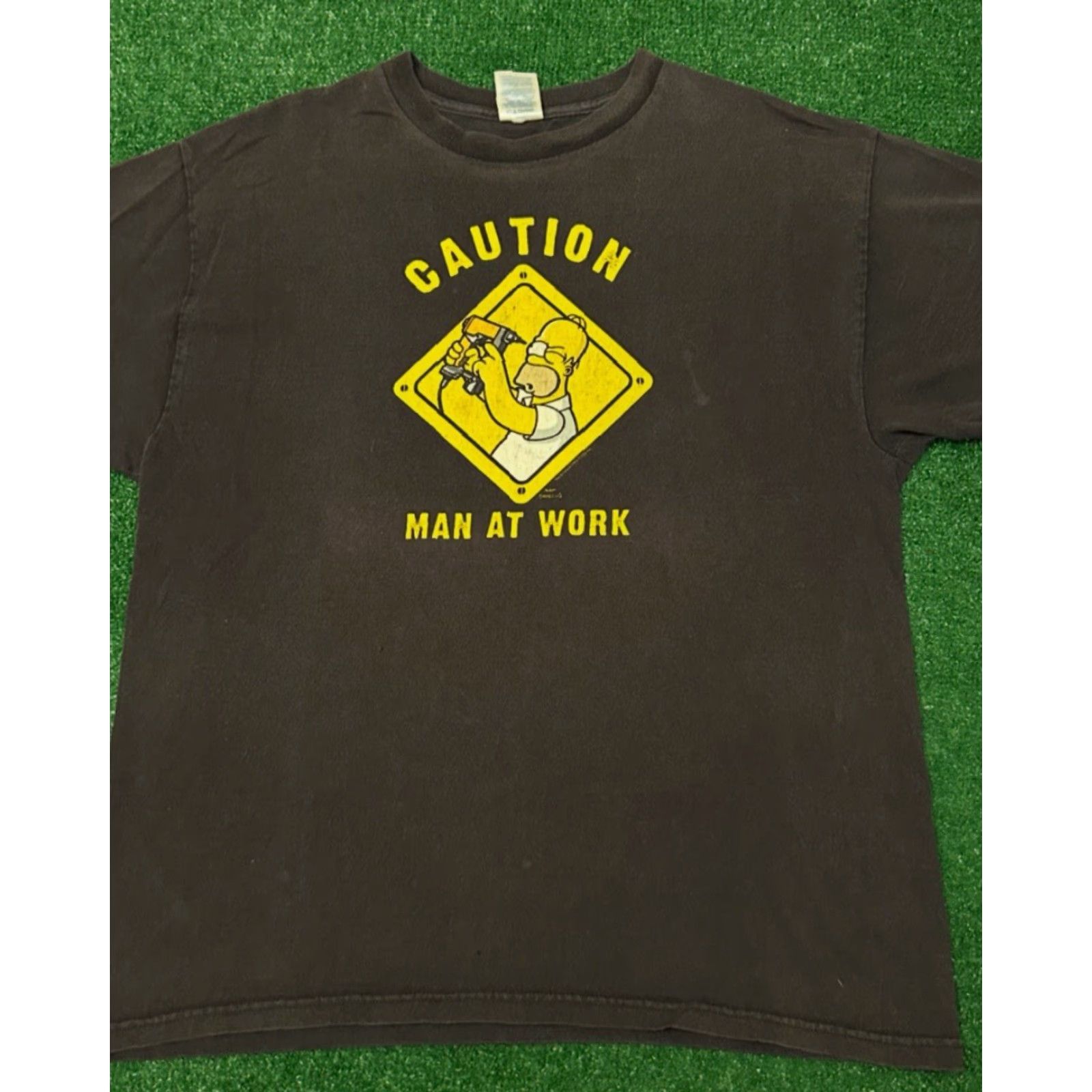 Vintage VINTAGE The Simpsons Shirt Mens L 90s 2000s Cartoon Homer Man At Work VTG Black Short Sleeve Shirt Mens L Size US L / EU 52-54 / 3 - 4 Thumbnail